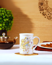 Premsons® Teddy Bear Print Ceramic Coffee Mug – 300ml Cute Brown & White Mug for Daily Use at Home & Office | Stylish Gift for All Occasions