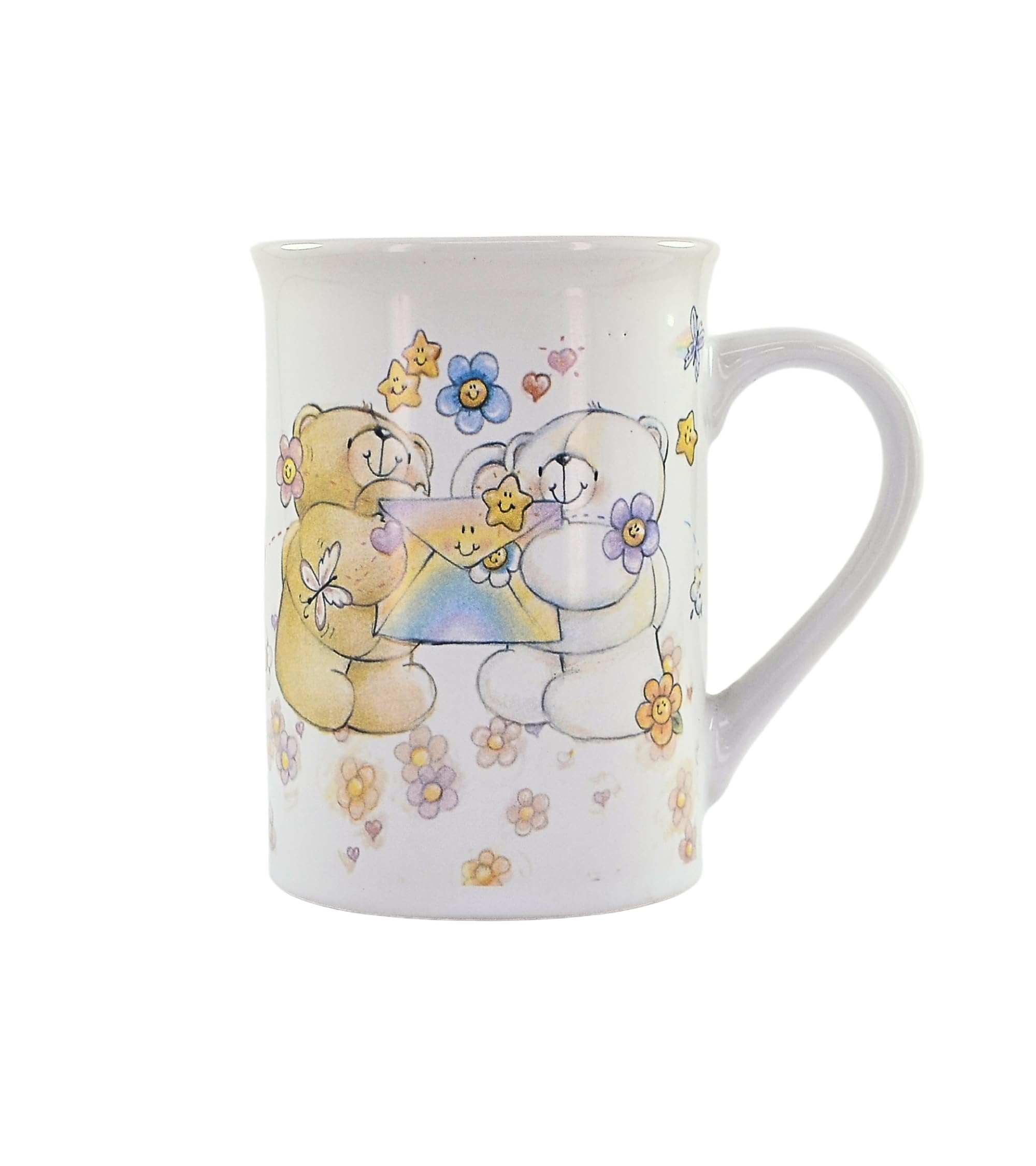 Premsons® Teddy Bear Print Ceramic Coffee Mug – 300ml Cute Brown & White Mug for Daily Use at Home & Office | Stylish Gift for All Occasions