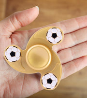 Premsons® Hand Spinner Desk Toy - High Speed Smooth Finger Spin Sensory Fidget Stress Relief Game Play for Kids & Adults - Birthday Party Gift - Metal - Gold Football