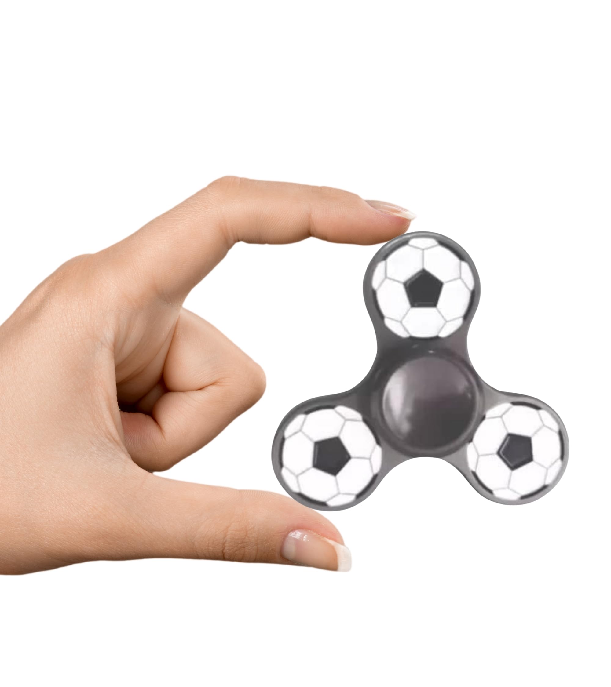 Premsons® Hand Spinner Desk Toy - High Speed Smooth Finger Spin Sensory Fidget Stress Relief Game Play for Kids & Adults - Birthday Party Gift - Metal - Black Football Classic