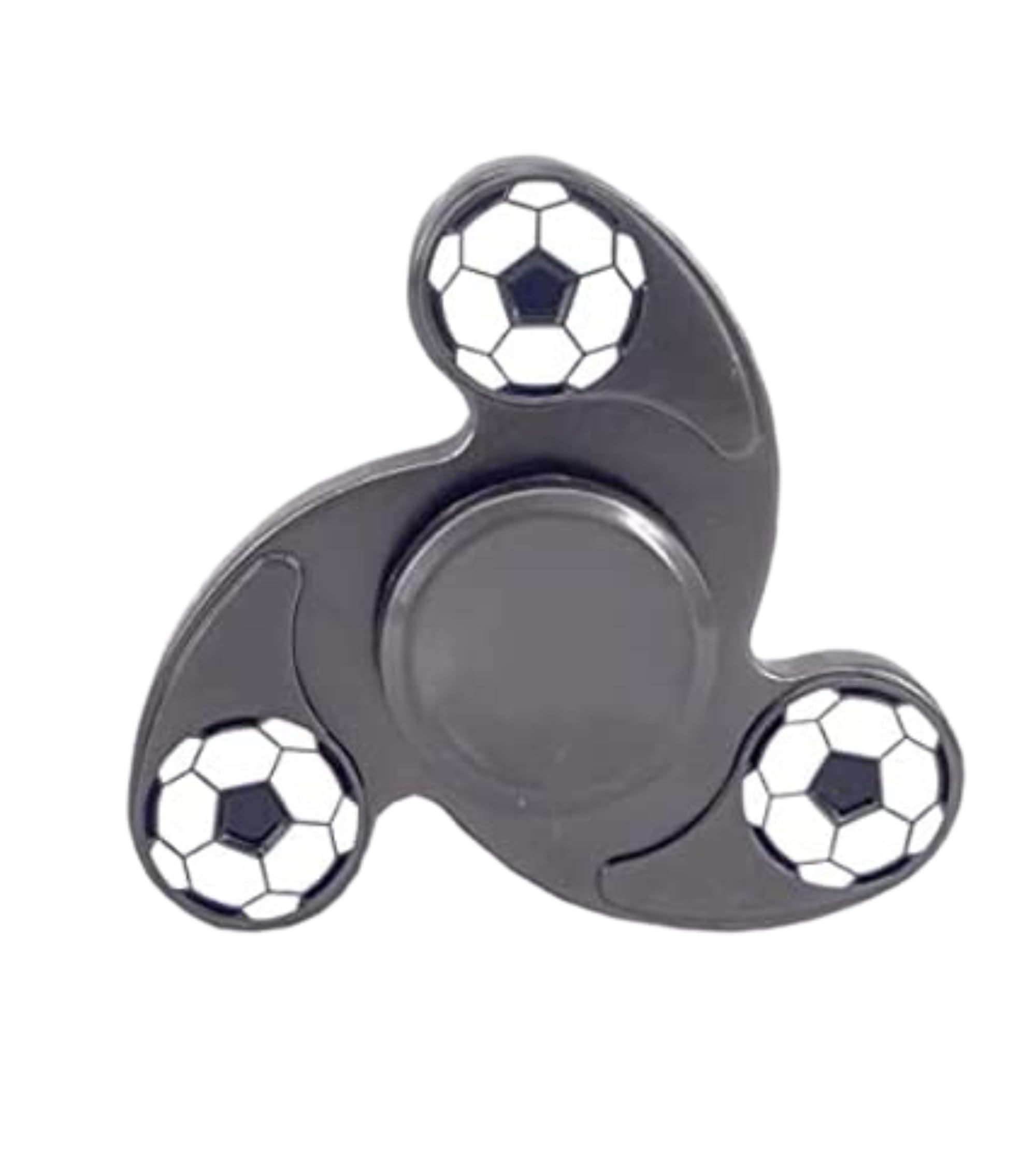 Premsons® Hand Spinner Desk Toy - High Speed Smooth Finger Spin Sensory Fidget Stress Relief Game Play for Kids & Adults - Birthday Party Gift - Metal - Grey Football