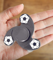 Premsons® Hand Spinner Desk Toy - High Speed Smooth Finger Spin Sensory Fidget Stress Relief Game Play for Kids & Adults - Birthday Party Gift - Metal - Grey Football