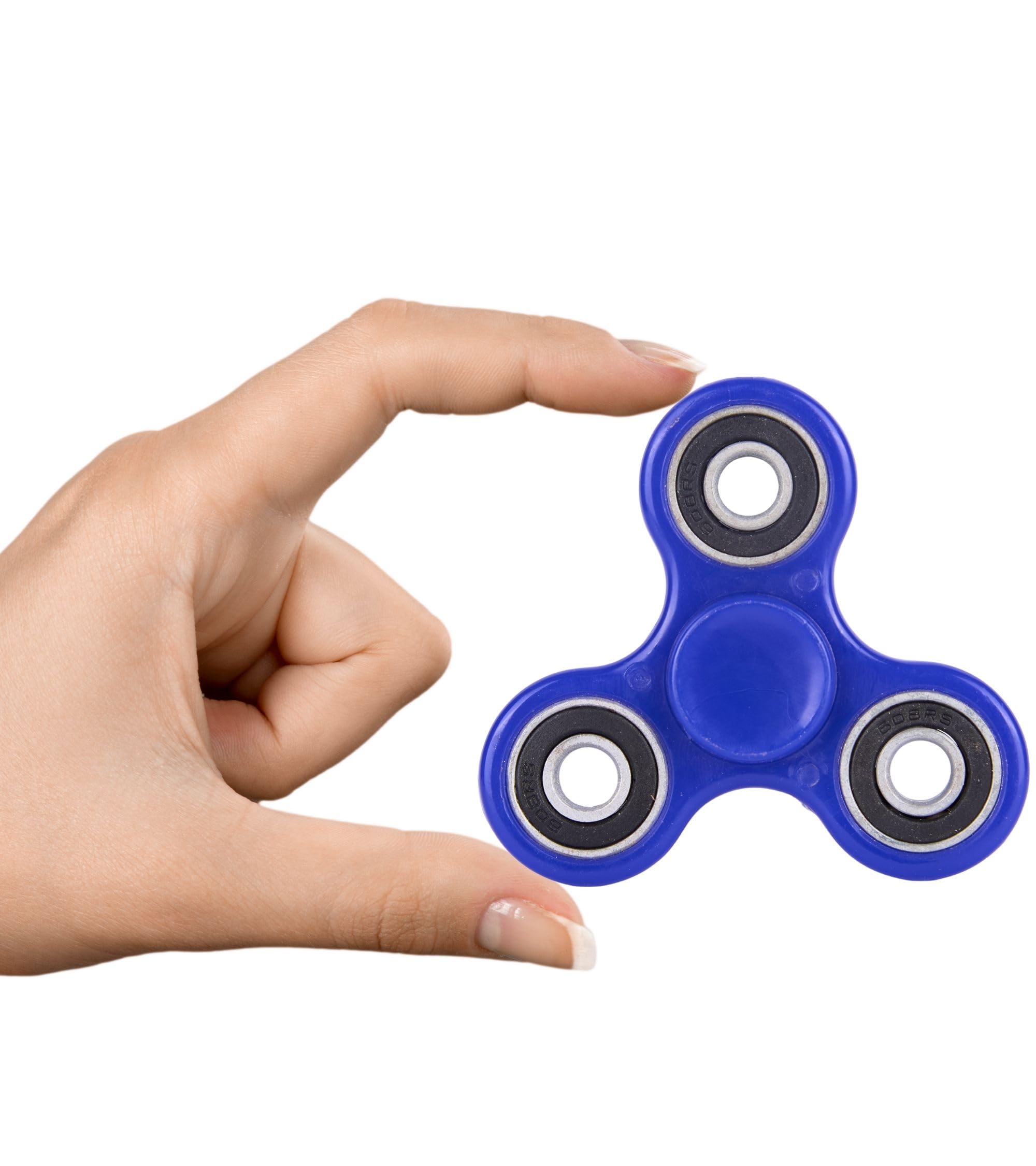 Premsons® Hand Spinner Desk Toy - High Speed Smooth Finger Spin Sensory Fidget Stress Relief Game Play for Kids & Adults - Birthday Party Gift - Four Bearing - Dark Blue