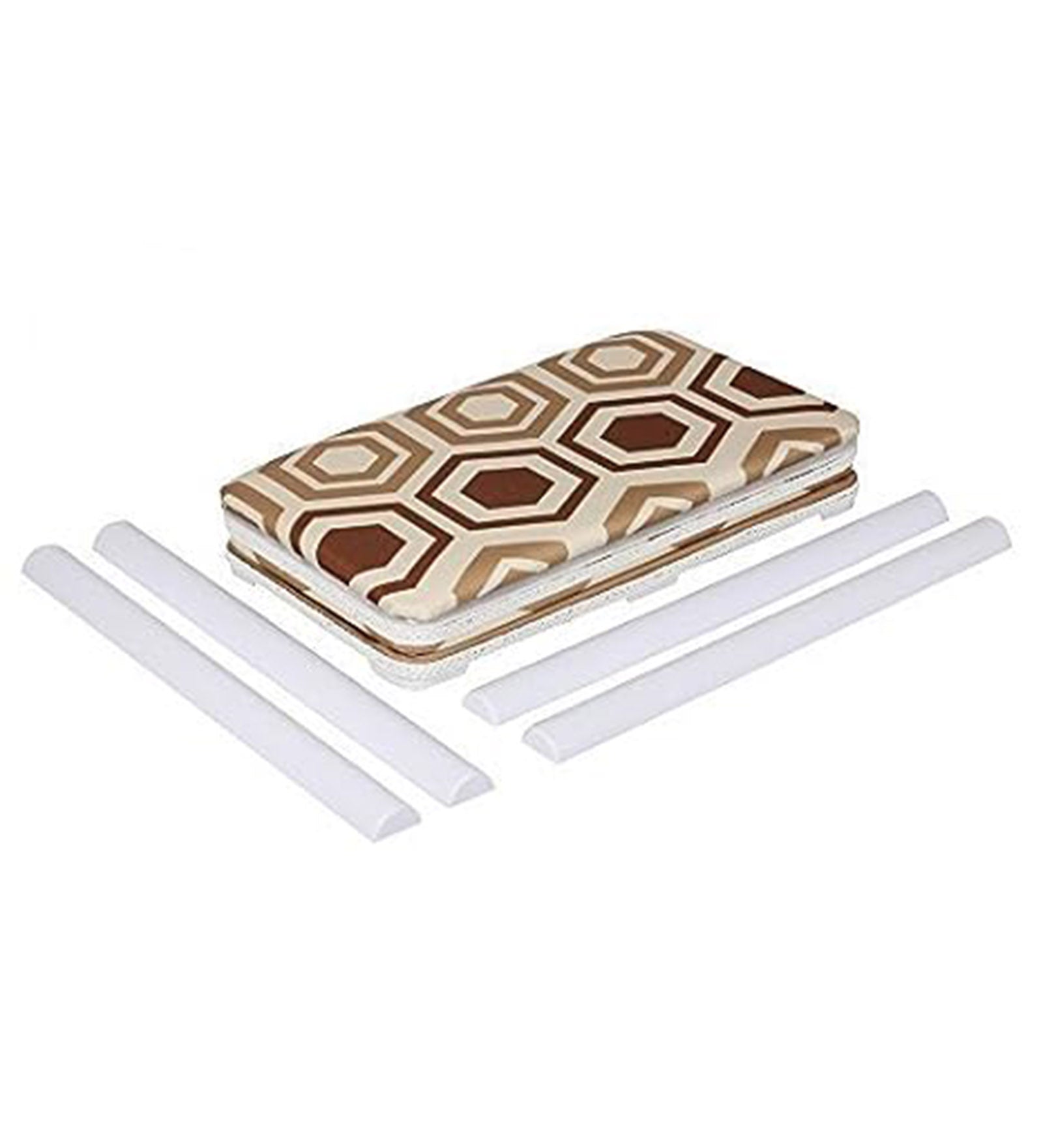 Premsons® Foldable Fabric Laundry Basket – Durable Storage Hamper for Clothes, Toys & More – Hexagon Design in Beige & Brown