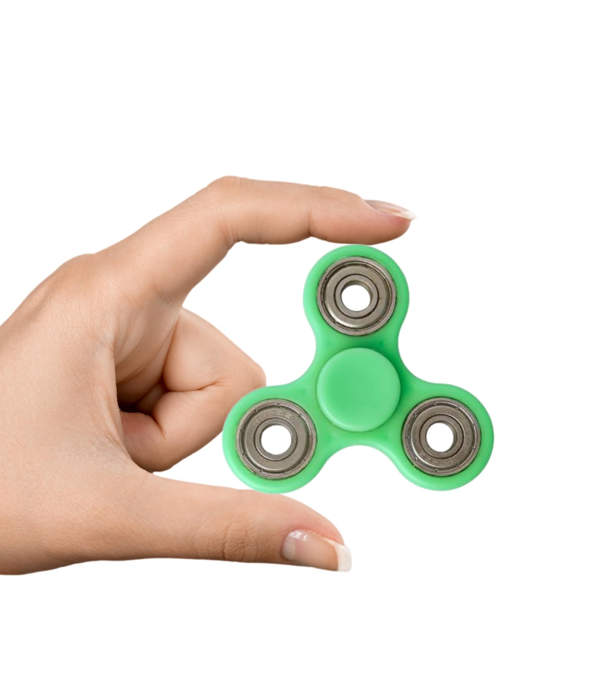 Premsons® Hand Spinner Desk Toy - High Speed Smooth Finger Spin Sensory Fidget Stress Relief Game Play for Kids & Adults - Birthday Party Gift - Four Bearing - Green + Silver Bearing