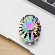 Premsons® Hand Spinner Desk Toy - High Speed Smooth Finger Spin Sensory Fidget Stress Relief Game Play for Kids & Adults - Birthday Party Gift - Metal - Rainbow Oval