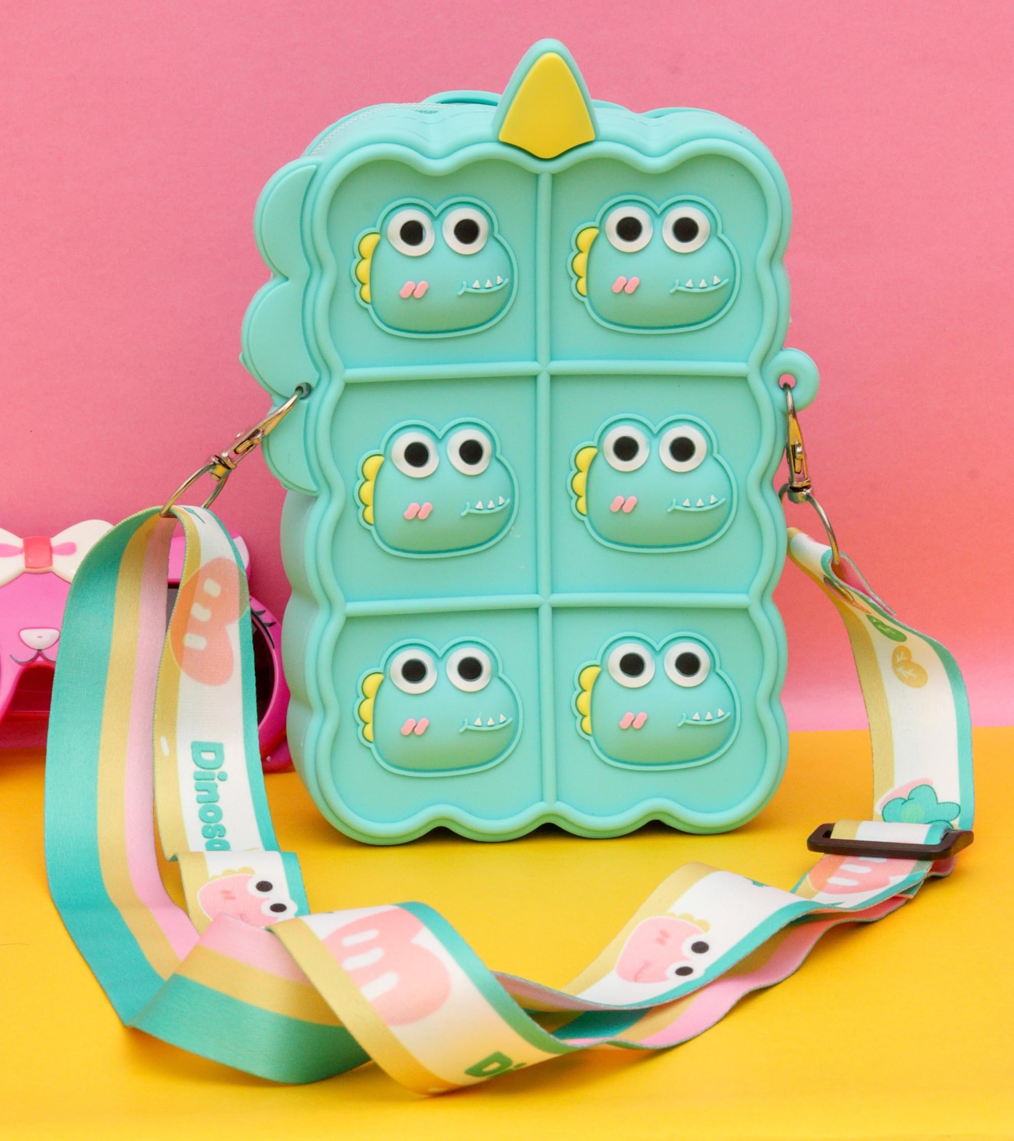 Premsons® Silicone Pop It Sling Bag – Fun Fidget Crossbody Purse for Kids & Adults | Stress Relief Sensory Toy