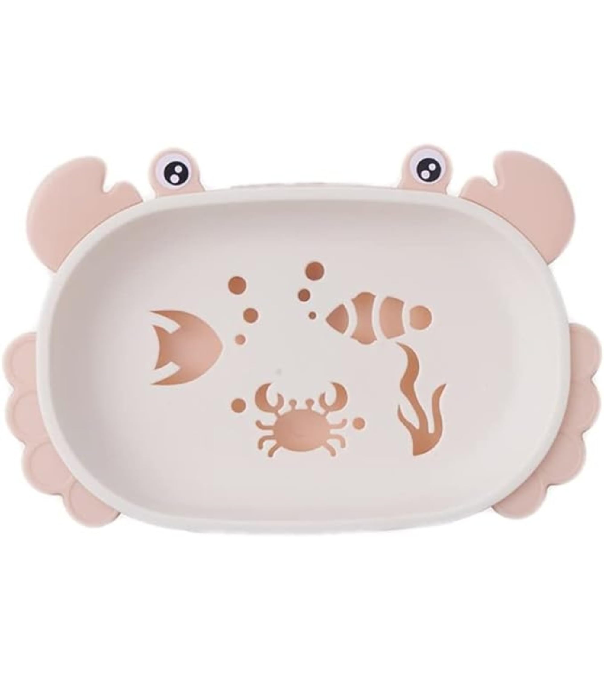 Premsons® Crab-Shaped Soap Holder - Ideal Bathroom Accessory Decorative Dish - Soap Storage Organizer for Sink, Shower, Bathroom, Kitchen - Cute & Functional Soap Tray for Home Use - Light Pink