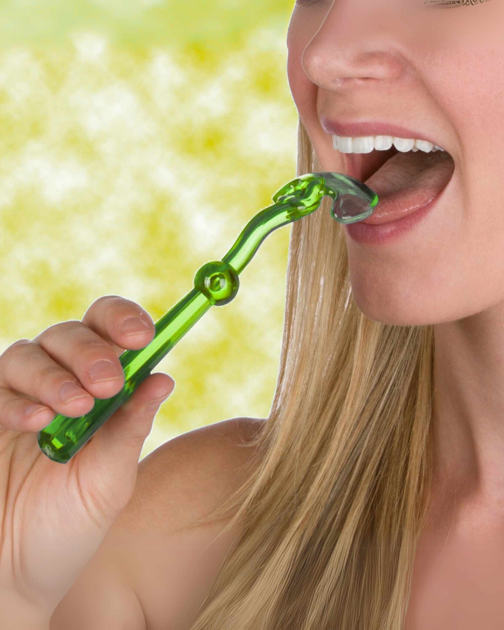 Premsons® Tongue Scraper for Kids & Adults - Concave Tongue Cleaner for Dental Oral Hygiene - Natural Fresh Breath Natural Mouth Detoxification - Reduces Bad Breath Odour