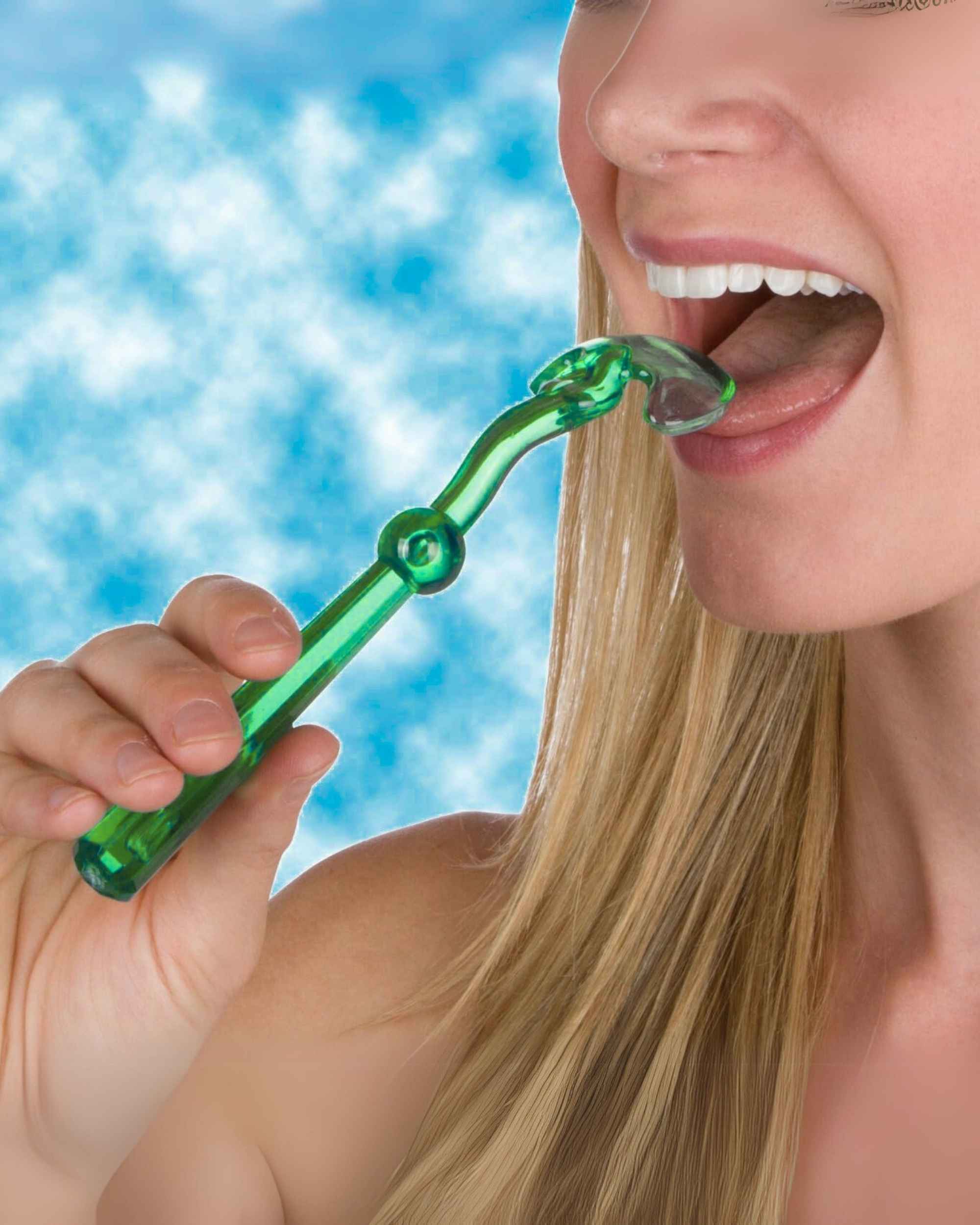 Premsons® Tongue Scraper for Kids & Adults - Concave Tongue Cleaner for Dental Oral Hygiene - Natural Fresh Breath Natural Mouth Detoxification - Reduces Bad Breath Odour
