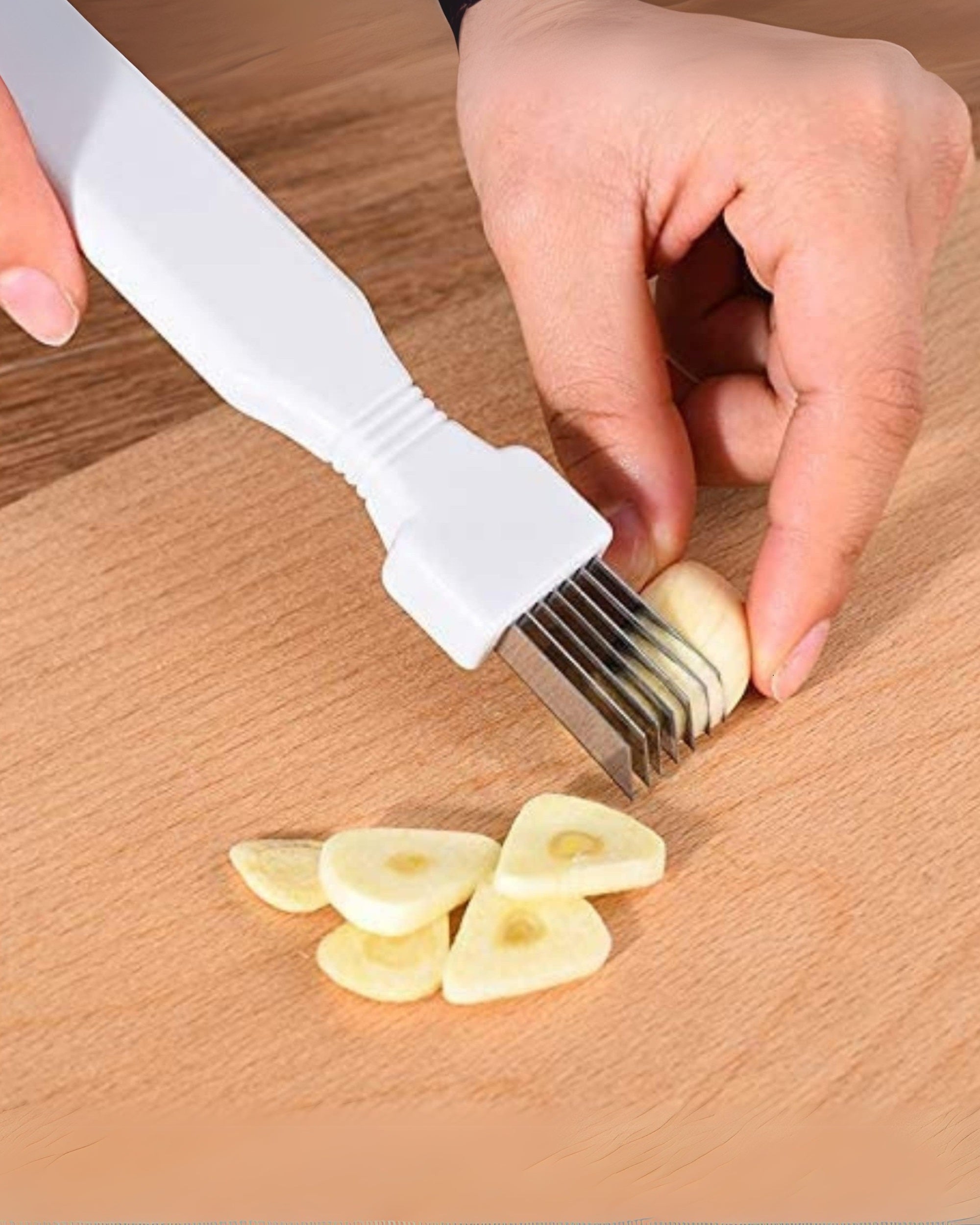 Premsons® Onion Cutter – Stainless Steel Spring Shredder & Cutter Tool for Vegetables | Multipurpose Kitchen Gadget for Quick & Easy Chopping – White