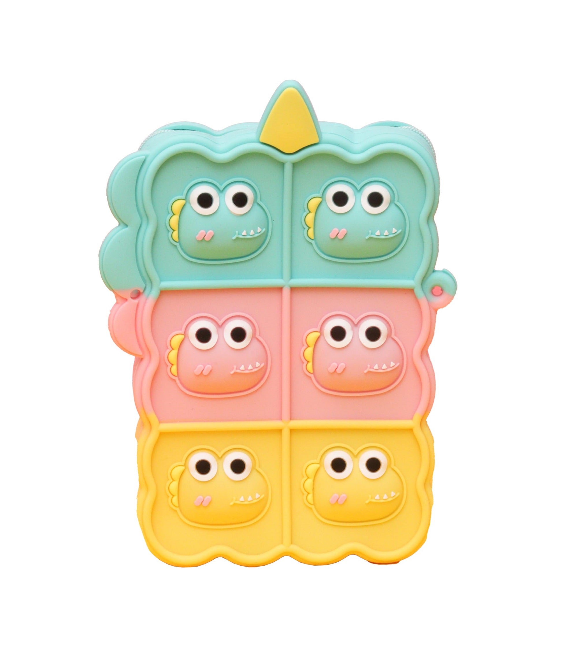 Premsons® Silicone Pop It Sling Bag for Kids – Fun & Functional Mobile Holder with Sensory Fidget Design | Crossbody Bag  - (Green, Pink & Yellow)