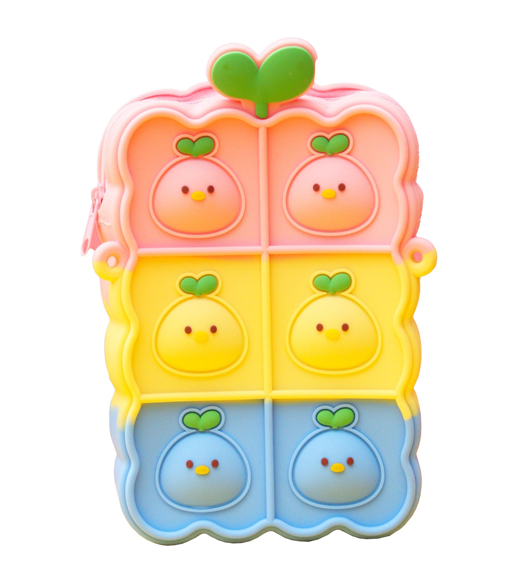 Premsons® Silicone Pop It Sling Bag for Kids – Fun & Functional Mobile Holder with Sensory Fidget Design | Crossbody Bag - (Pink,Yellow & Blue)