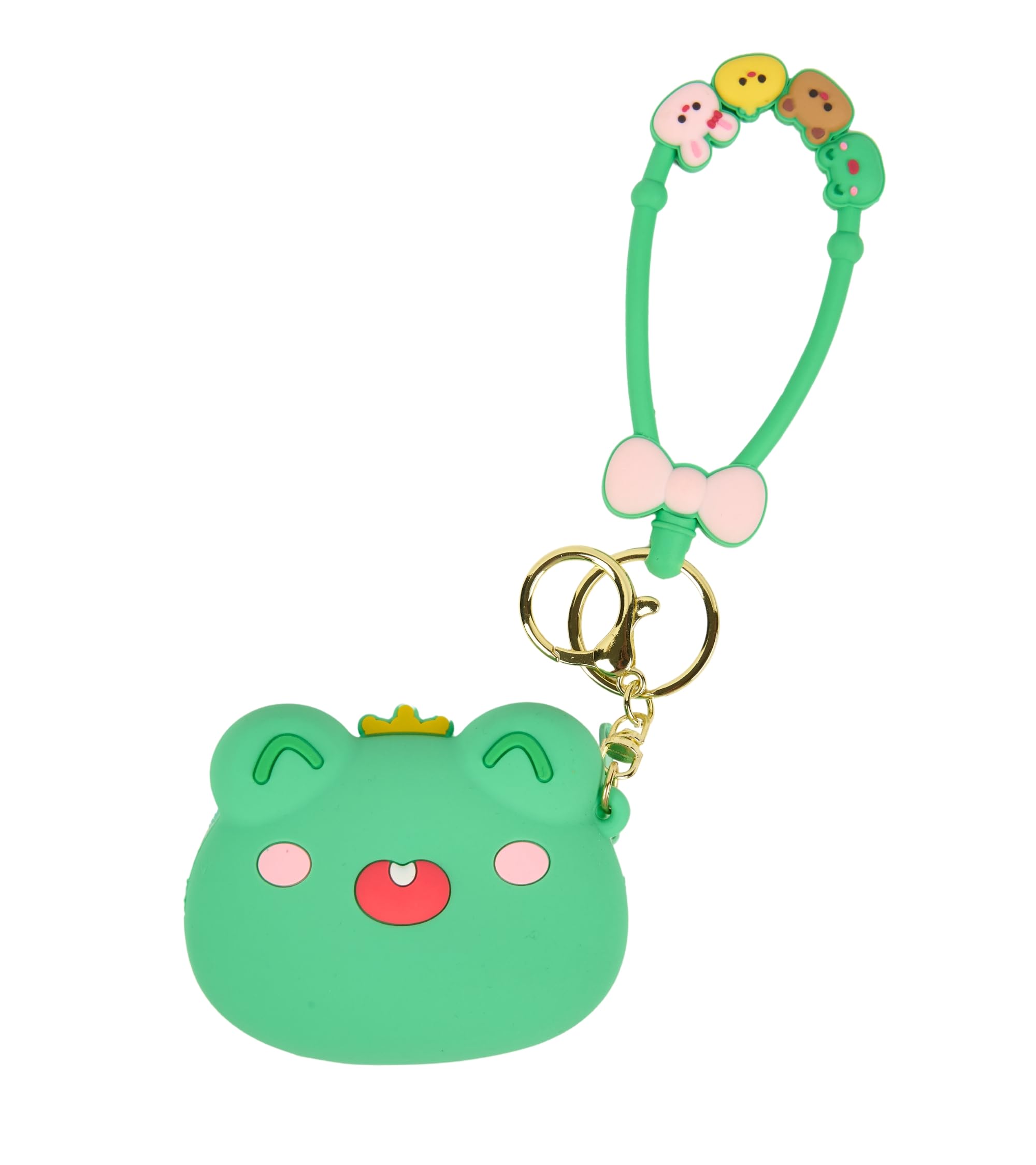 Premsons® Adorable Silicone Coin Purse with Keychain – Sensory Wristlet Pouch for Kids & Adults – Fun & Practical Gift Idea