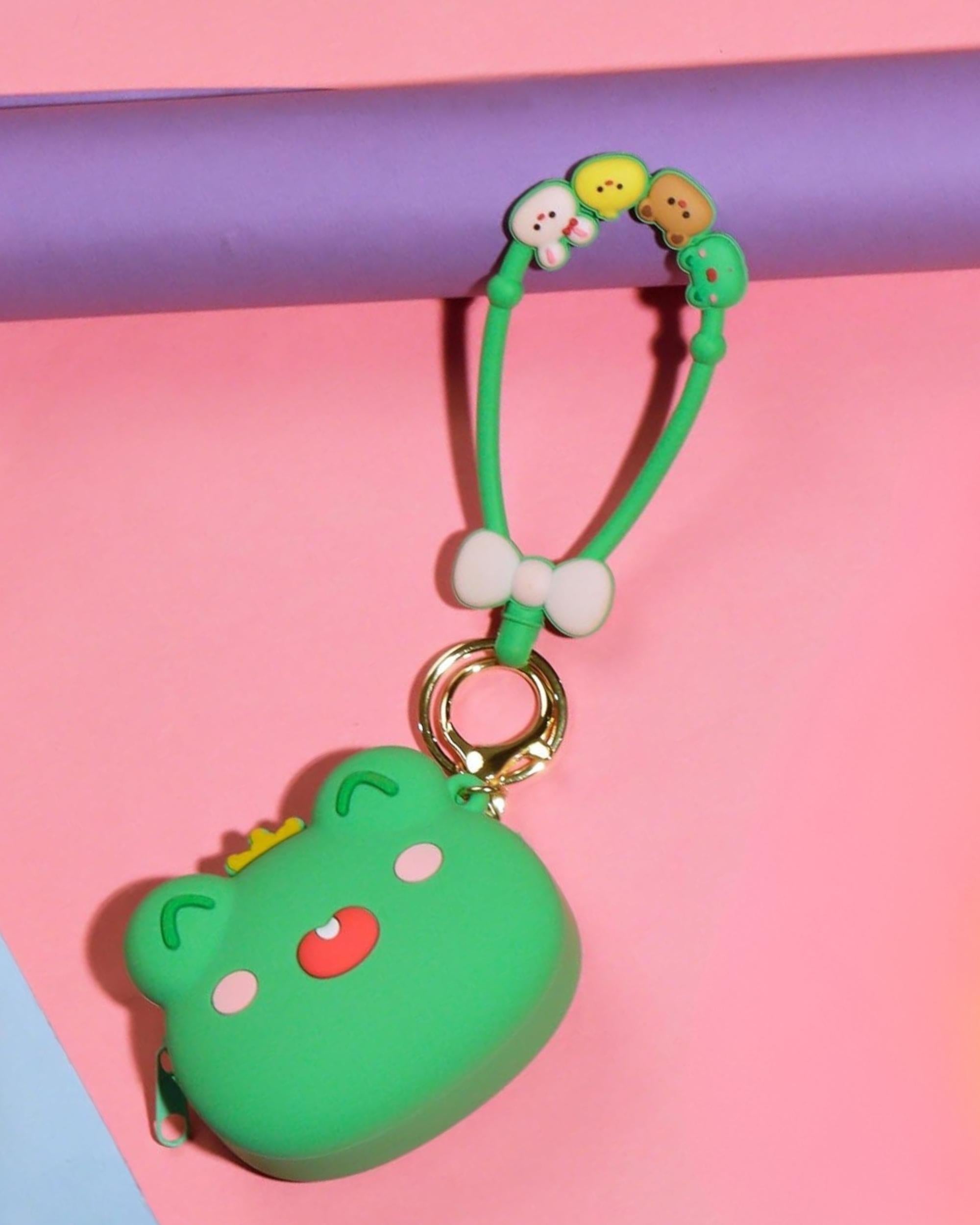 Premsons® Adorable Silicone Coin Purse with Keychain – Sensory Wristlet Pouch for Kids & Adults – Fun & Practical Gift Idea