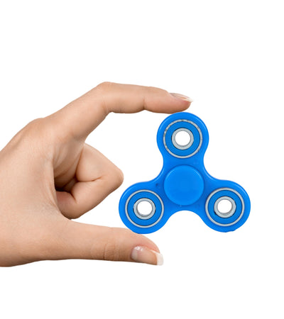 Premsons® Hand Spinner Desk Toy - High Speed Smooth Finger Spin Sensory Fidget Stress Relief Game Play for Kids & Adults - Birthday Party Gift - Four Bearing - Blue + Blue Bearing