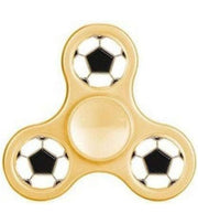 Premsons® Hand Spinner Desk Toy - High Speed Smooth Finger Spin Sensory Fidget Stress Relief Game Play for Kids & Adults - Birthday Party Gift - Metal - Gold Football Classic