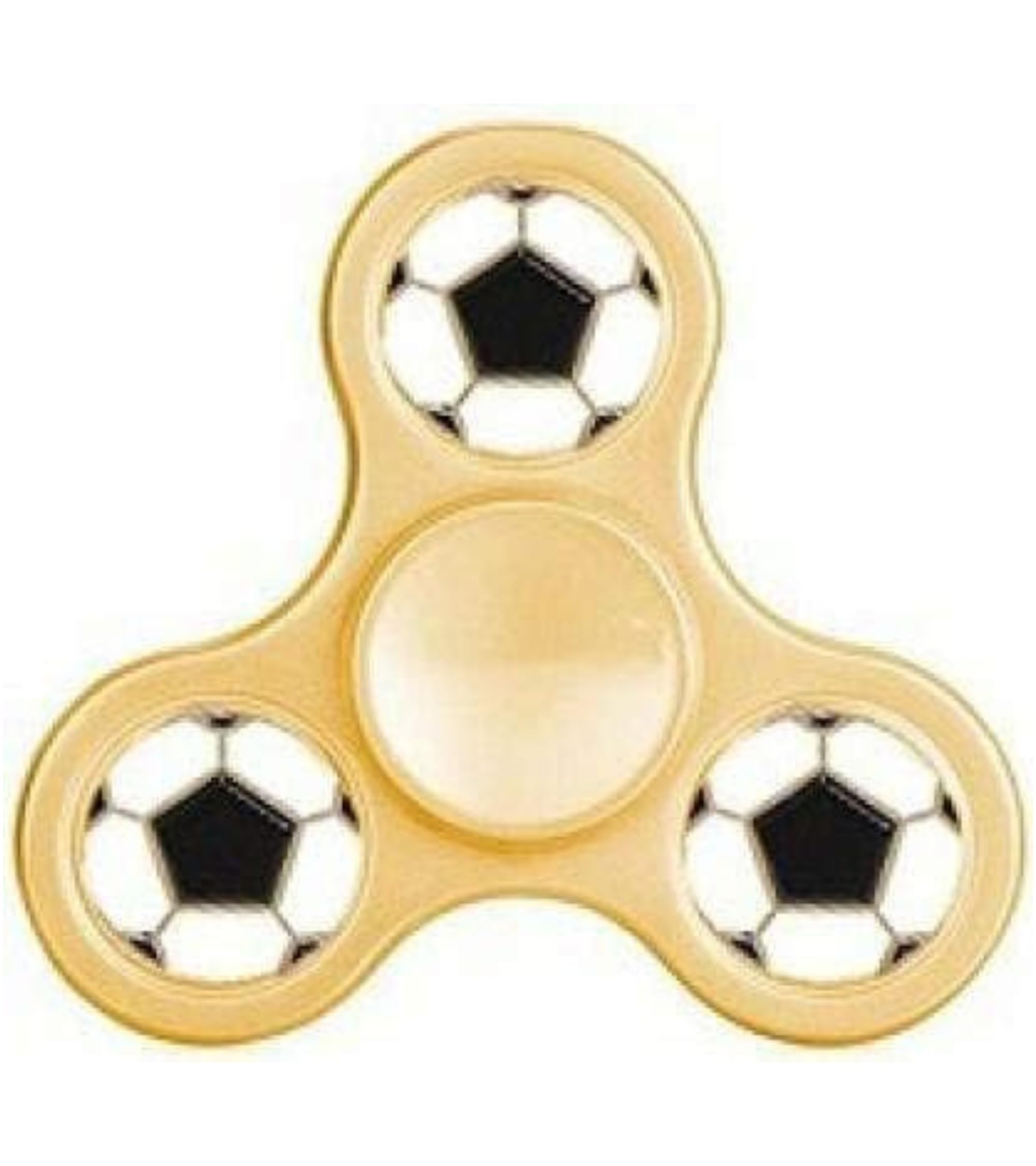 Premsons® Hand Spinner Desk Toy - High Speed Smooth Finger Spin Sensory Fidget Stress Relief Game Play for Kids & Adults - Birthday Party Gift - Metal - Gold Football Classic