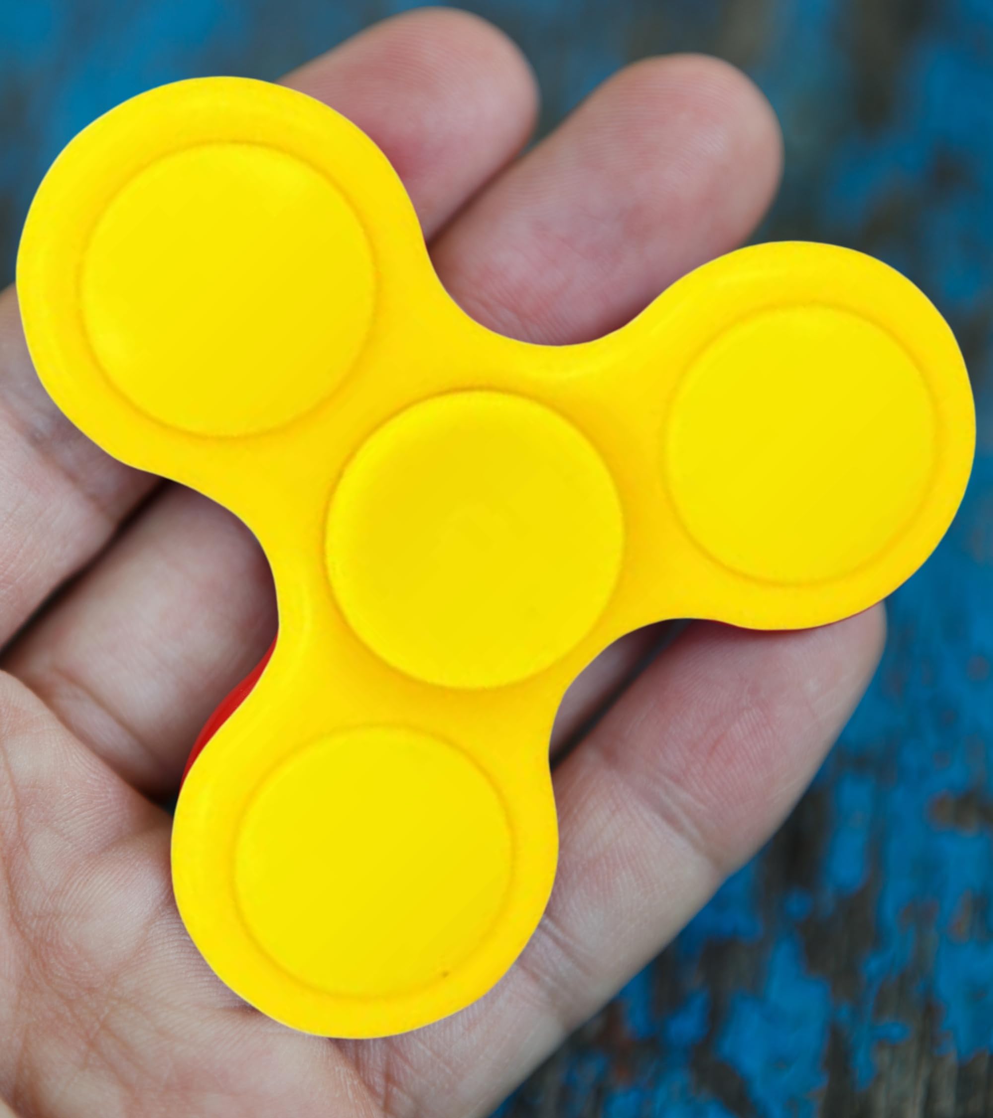 Premsons® Hand Spinner Desk Toy - High Speed Smooth Finger Spin Sensory Fidget Stress Relief Game Play for Kids & Adults - Birthday Party Gift - Plastic - Yellow