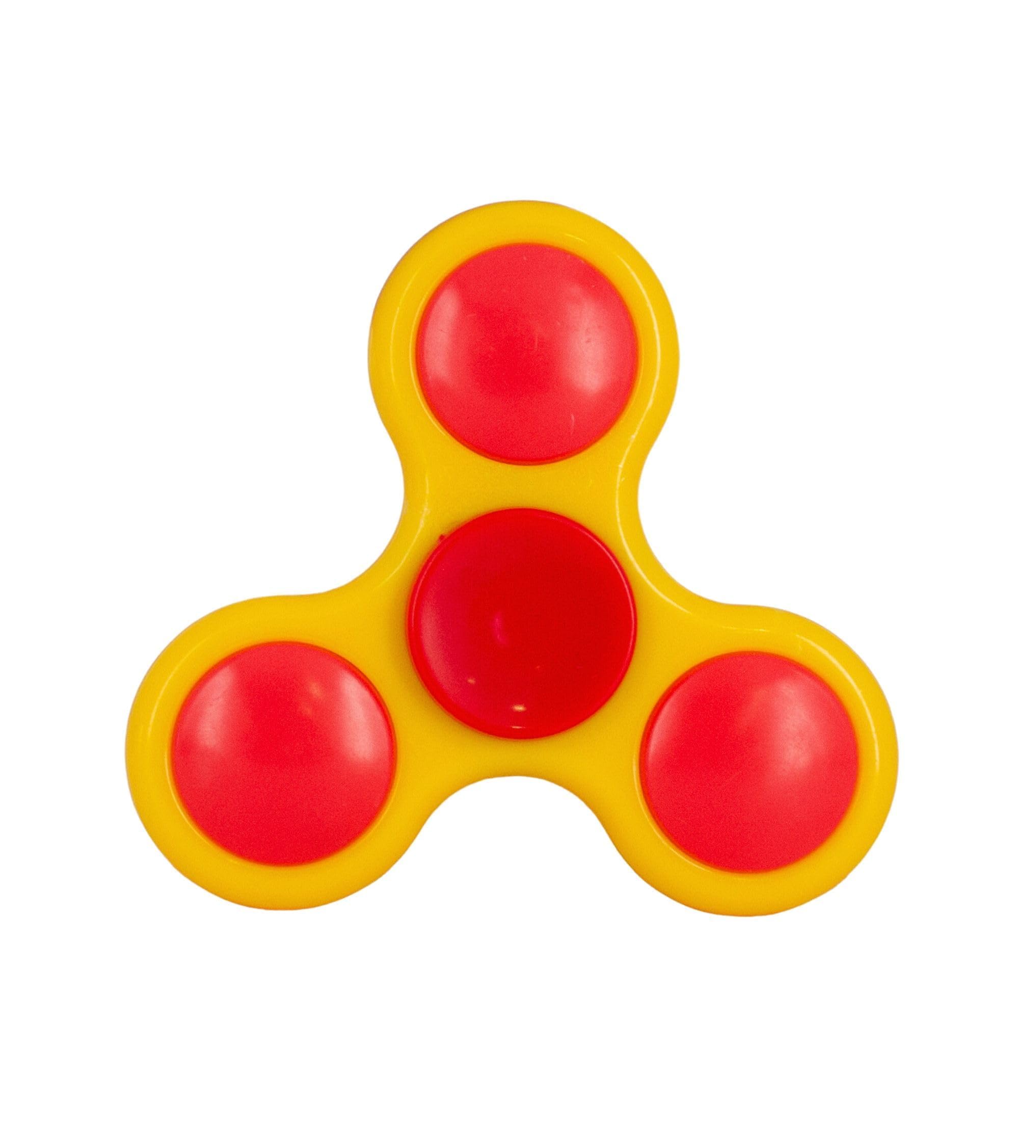 Premsons® Hand Spinner Desk Toy - High Speed Smooth Finger Spin Sensory Fidget Stress Relief Game Play for Kids & Adults - Birthday Party Gift - Plastic - Yellow with Orange Bearing
