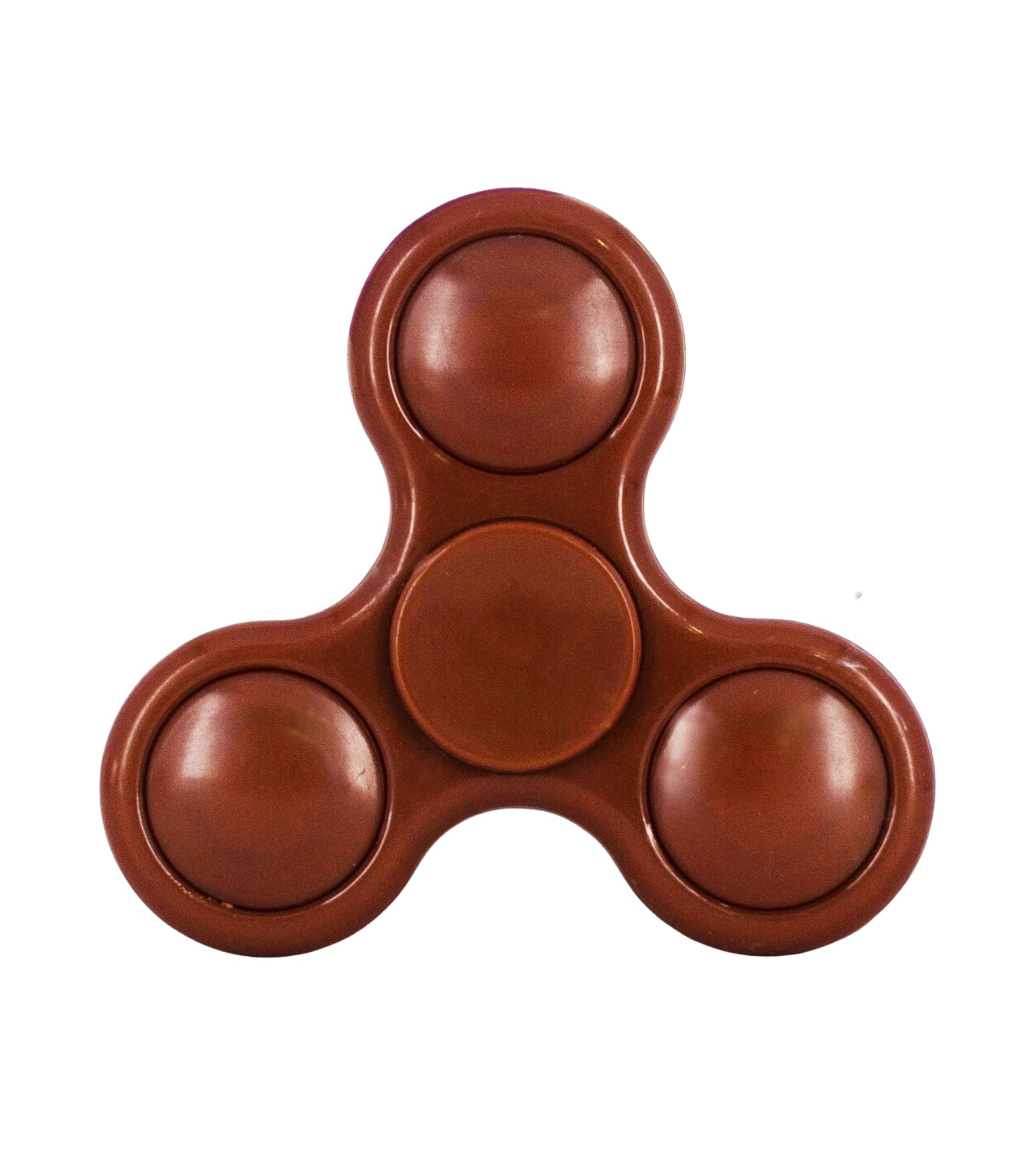 Premsons® Hand Spinner Desk Toy - High Speed Smooth Finger Spin Sensory Fidget Stress Relief Game Play for Kids & Adults - Birthday Party Gift - Plastic - Brown