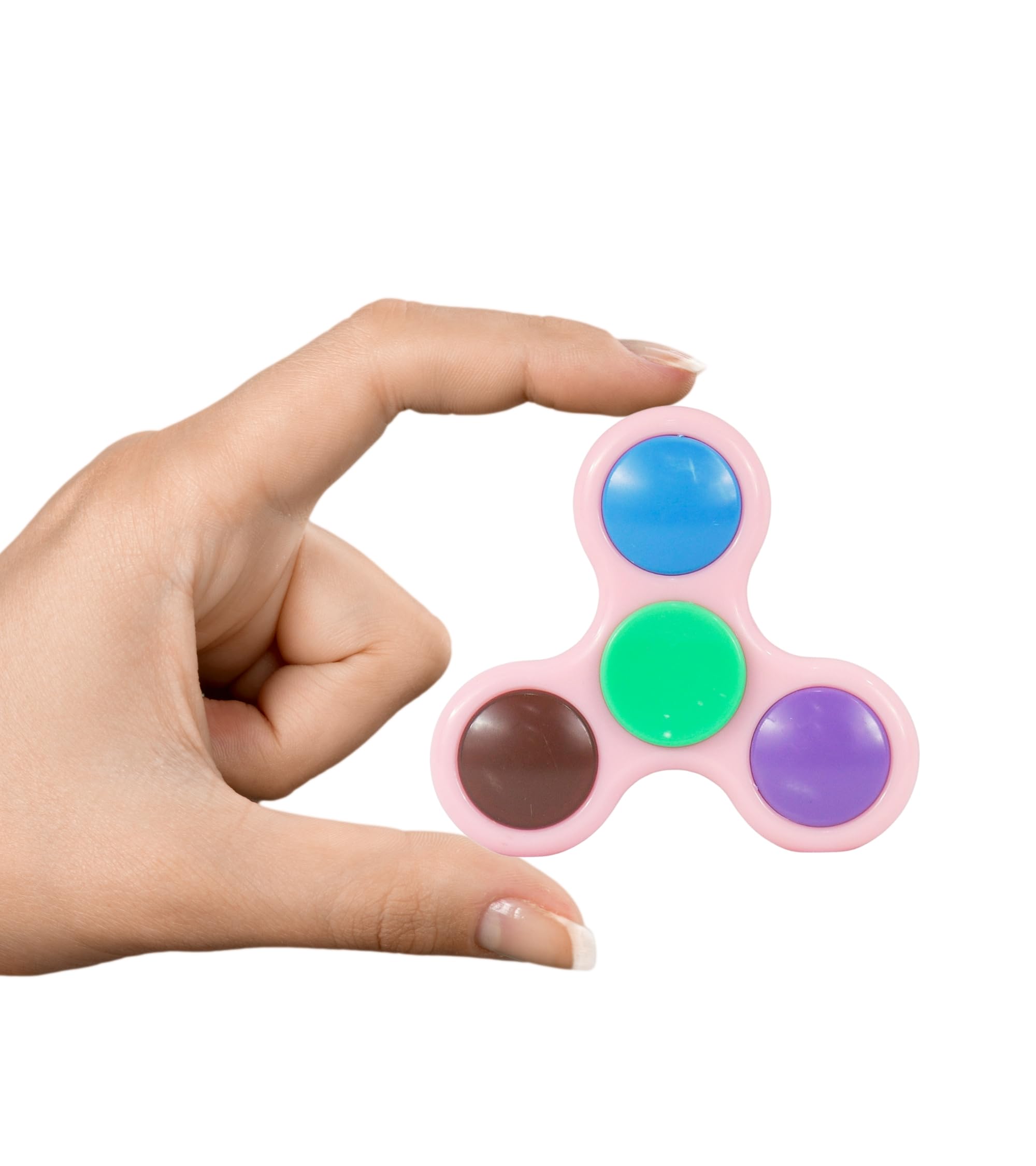 Premsons® Hand Spinner Desk Toy - High Speed Smooth Finger Spin Sensory Fidget Stress Relief Game Play for Kids & Adults - Birthday Party Gift - Plastic - Pink with Multi Bearing