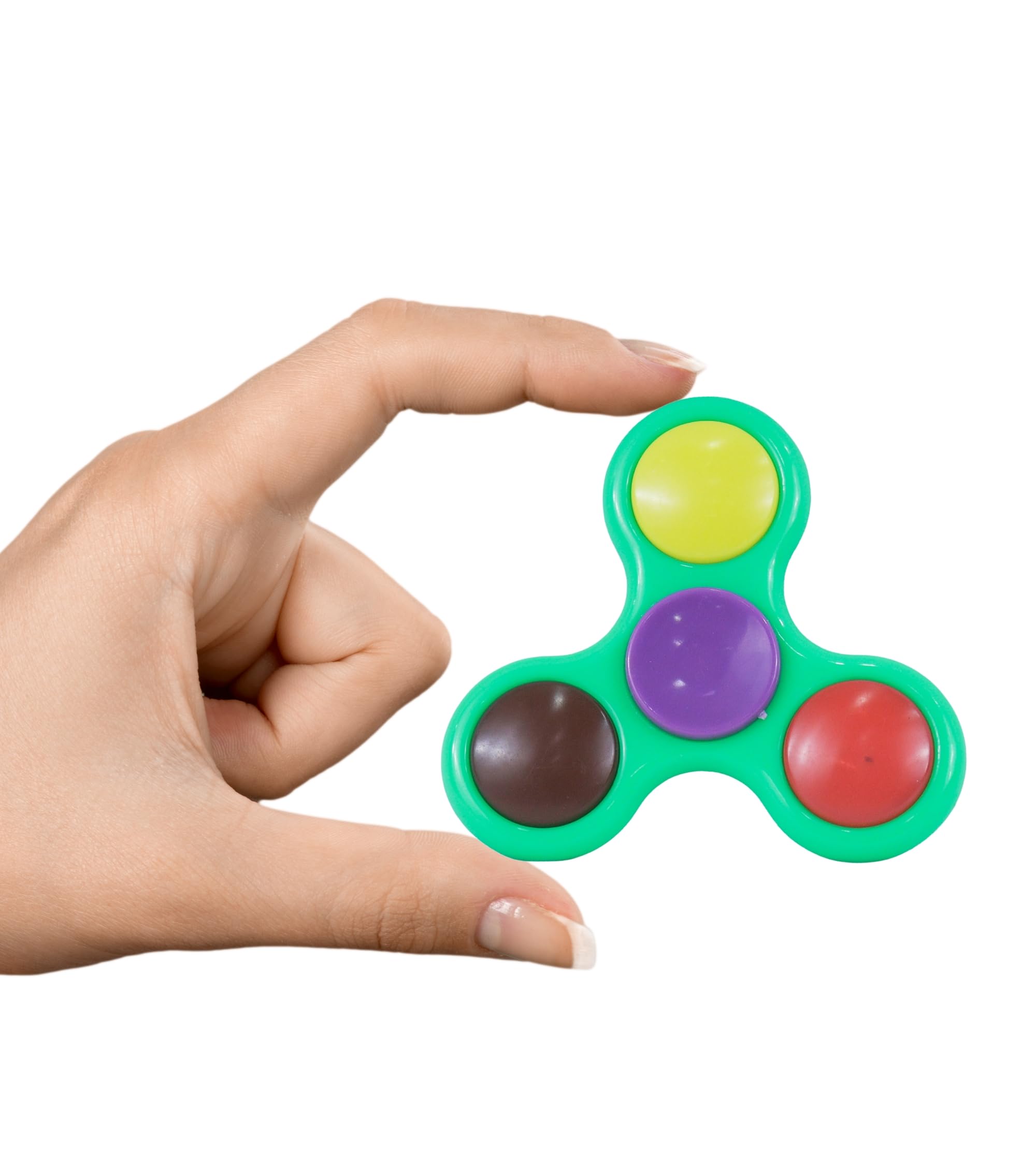 Premsons® Hand Spinner Desk Toy - High Speed Smooth Finger Spin Sensory Fidget Stress Relief Game Play for Kids & Adults - Birthday Party Gift - Plastic - Green & Multi Bearing
