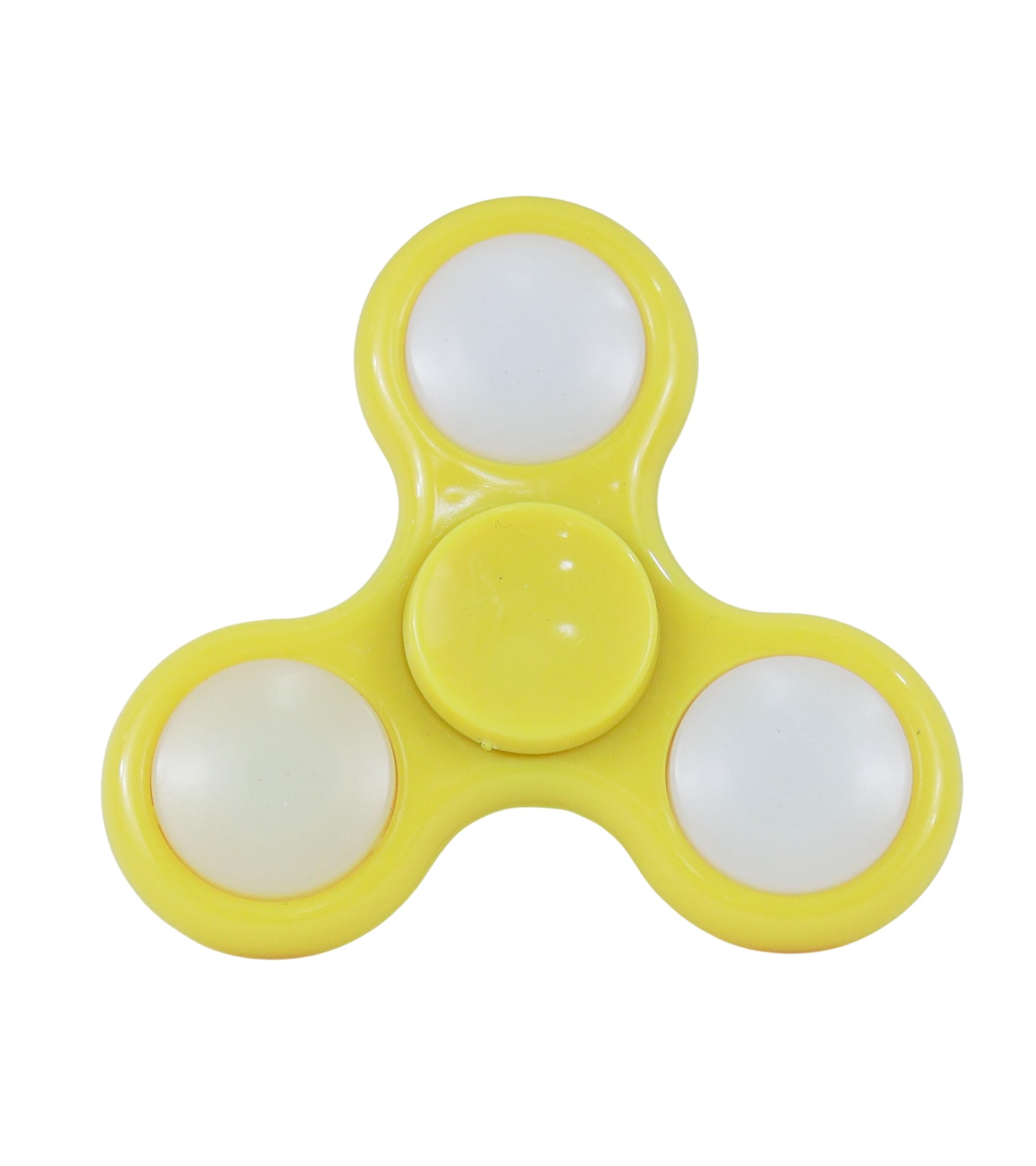 Premsons® Hand Spinner Desk Toy - High Speed Smooth Finger Spin Sensory Fidget Stress Relief Game Play for Kids & Adults - Birthday Party Gift - Plastic - Yellow with  White Bearing