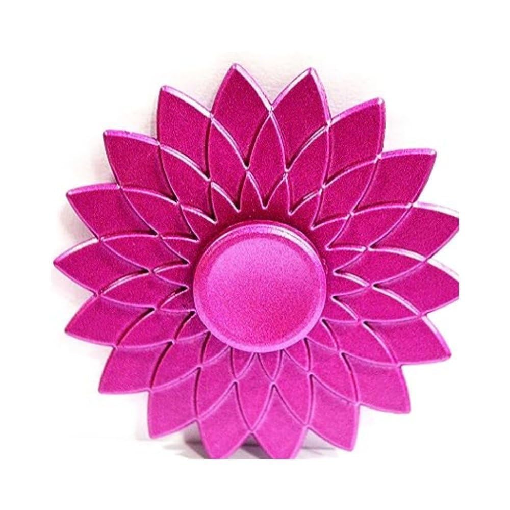 Premsons® Hand Spinner Desk Toy - High Speed Smooth Finger Spin Sensory Fidget Stress Relief Game Play for Kids & Adults - Birthday Party Gift - Metal - (Purple Lotus)