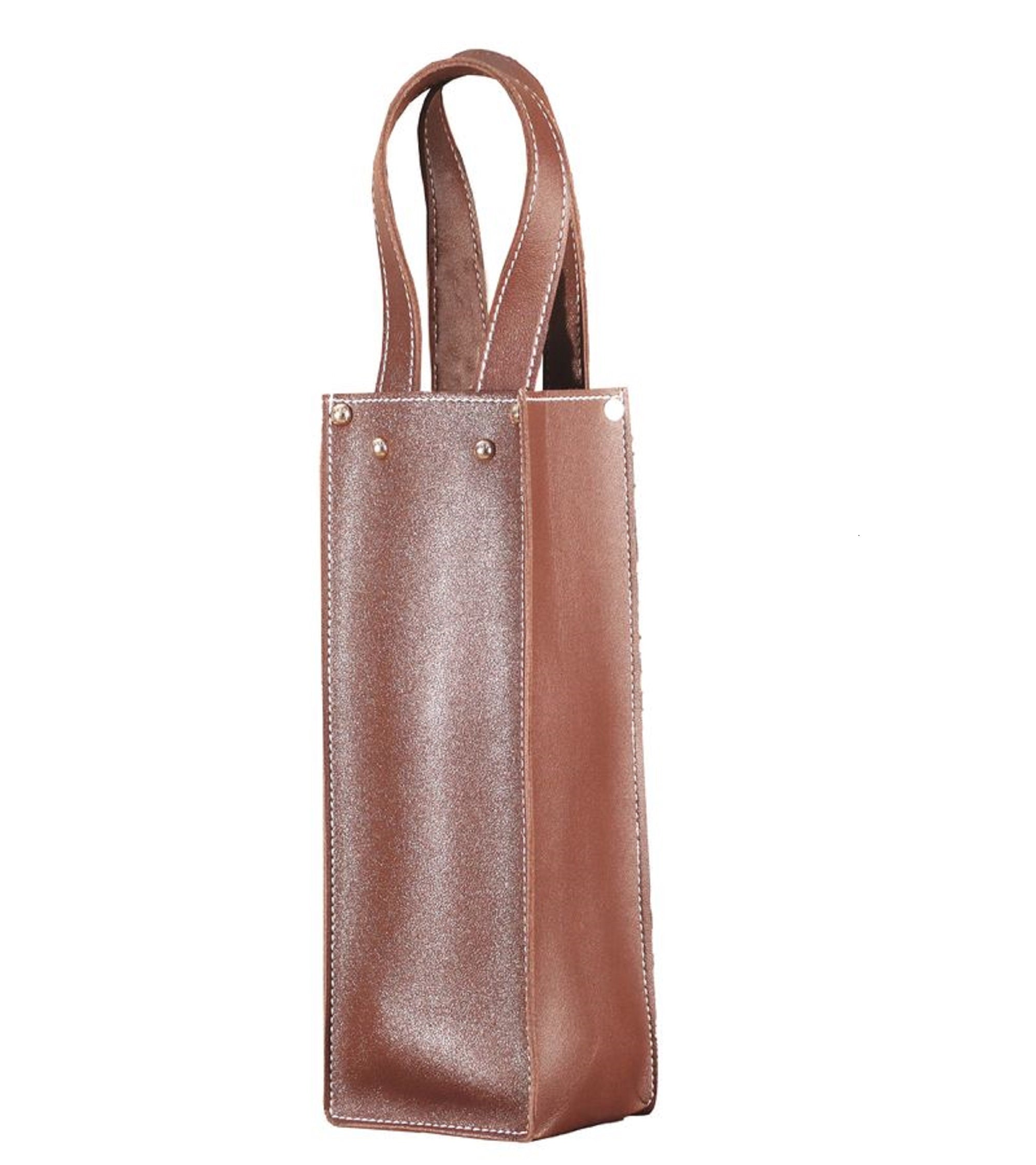 Premsons® Faux Leather Wine Bottle Bag - Single & Double Compartment Leatherette Storage Holder