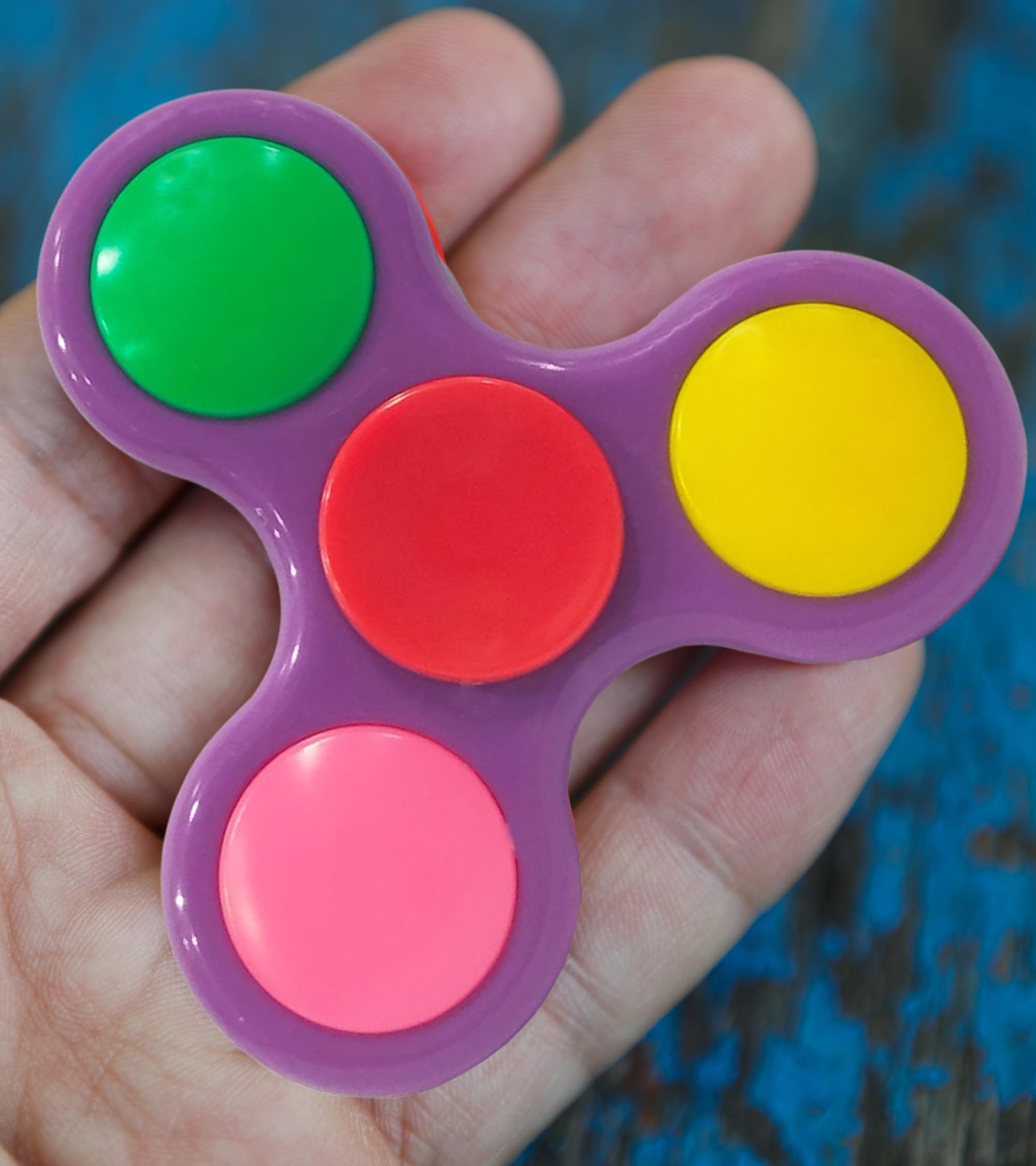 Premsons® Hand Spinner Desk Toy - High Speed Smooth Finger Spin Sensory Fidget Stress Relief Game Play for Kids & Adults - Birthday Party Gift - Plastic - Purple with Multi Bearing