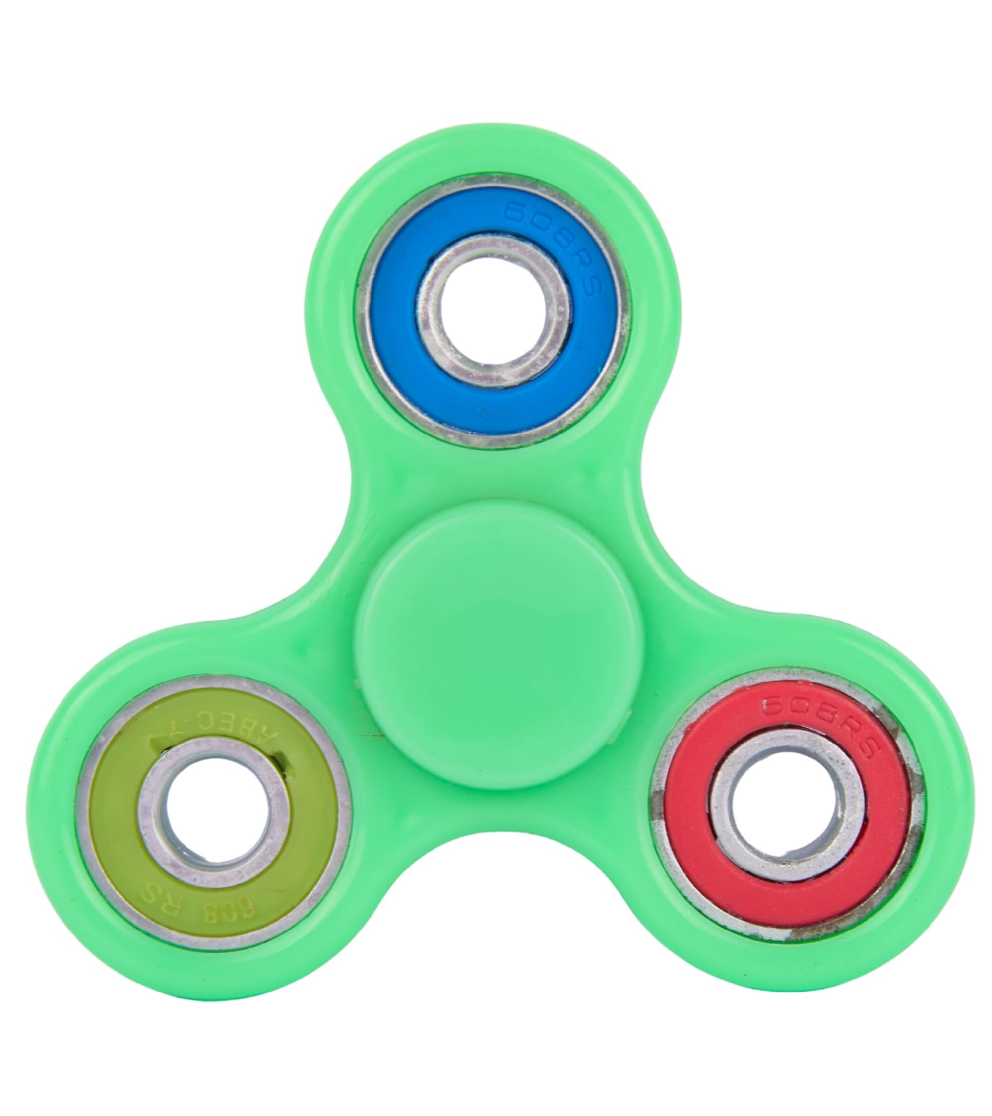 Premsons® Hand Spinner Desk Toy - High Speed Smooth Finger Spin Sensory Fidget Stress Relief Game Play for Kids & Adults - Birthday Party Gift - Four Bearing - Green+ BGR Multicolour Bearing