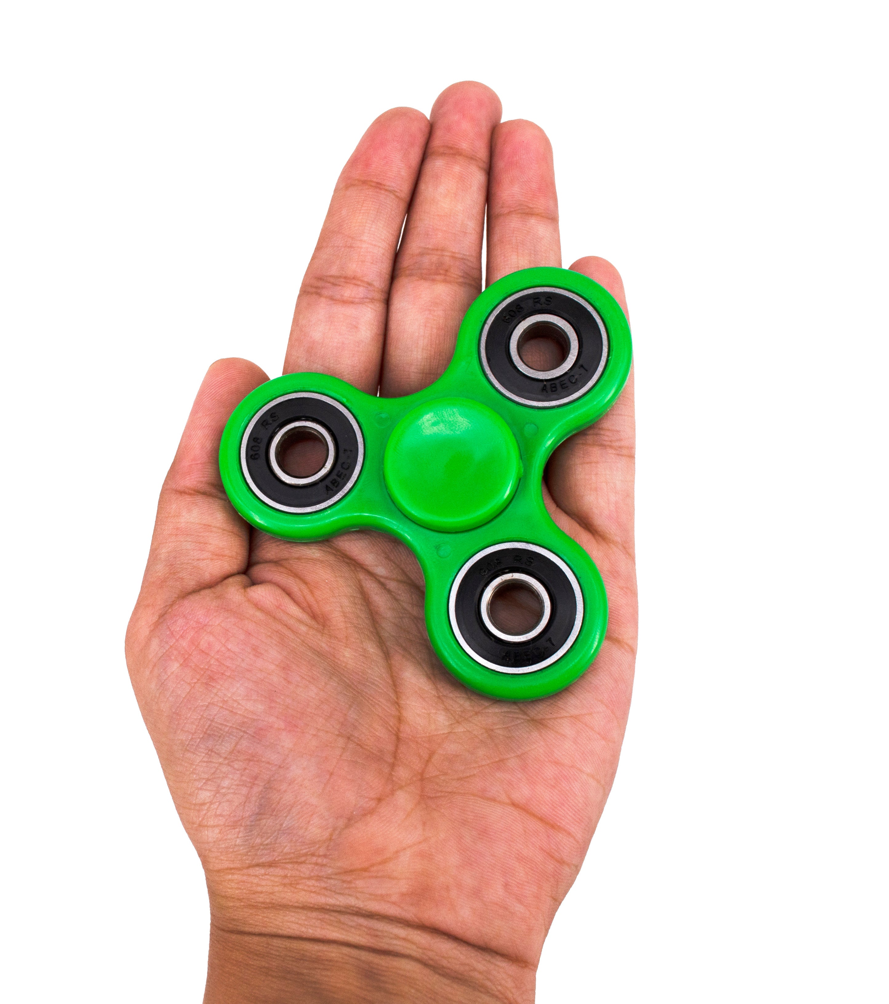 Premsons® Hand Spinner Desk Toy - High Speed Smooth Finger Spin Sensory Fidget Stress Relief Game Play for Kids & Adults - Birthday Party Gift - Four Bearing - Green+ Black Bearing