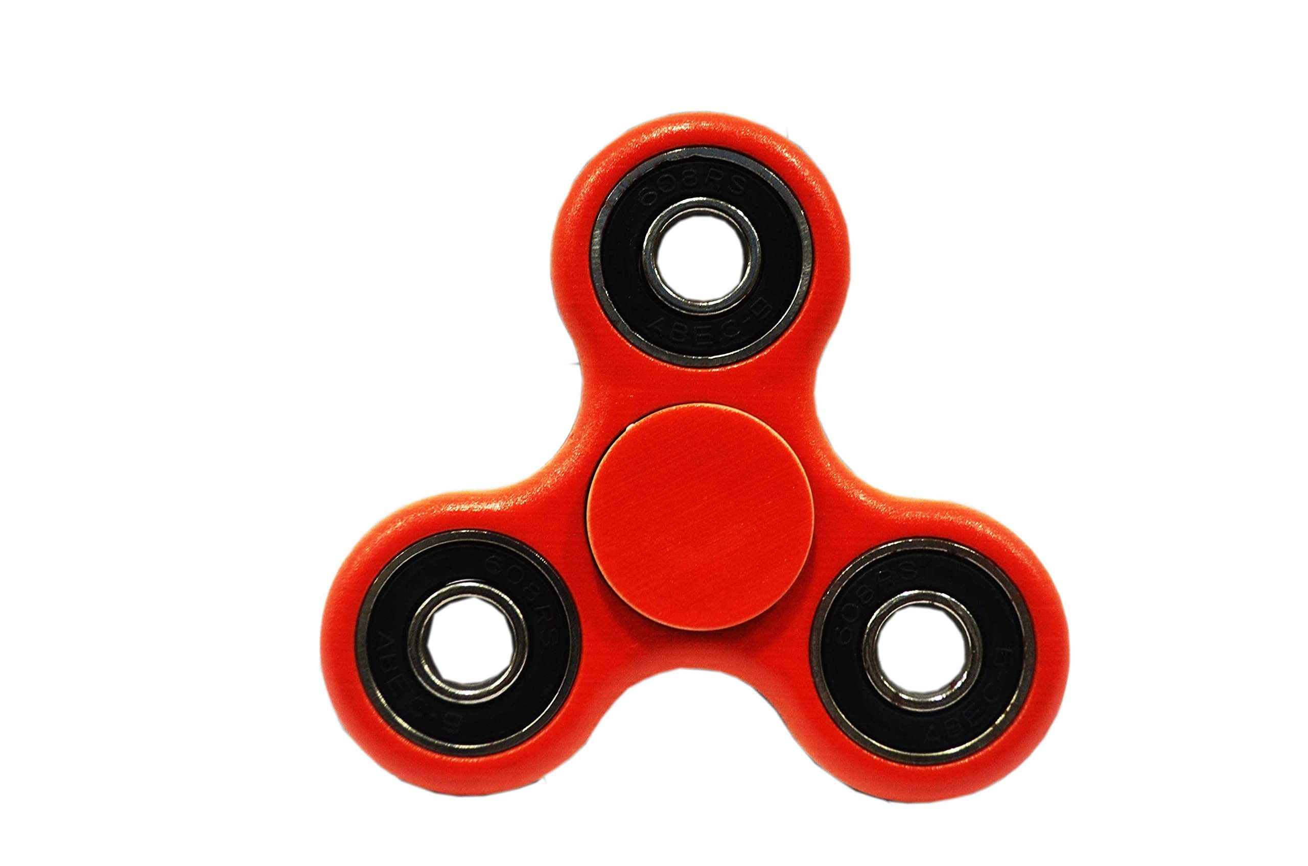 Premsons® Hand Spinner Desk Toy - High Speed Smooth Finger Spin Sensory Fidget Stress Relief Game Play for Kids & Adults - Birthday Party Gift - Four Bearing - Red + Black Dual Sided