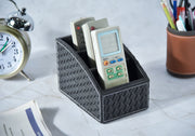 Premsons® Woven Remote Holder - Stylish Organizer - 3 Compartments - Curve - Black