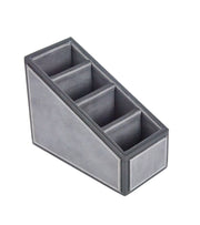 Premsons® Two Tone Remote Holder - Stylish Organizer - 4 Compartments - Grey