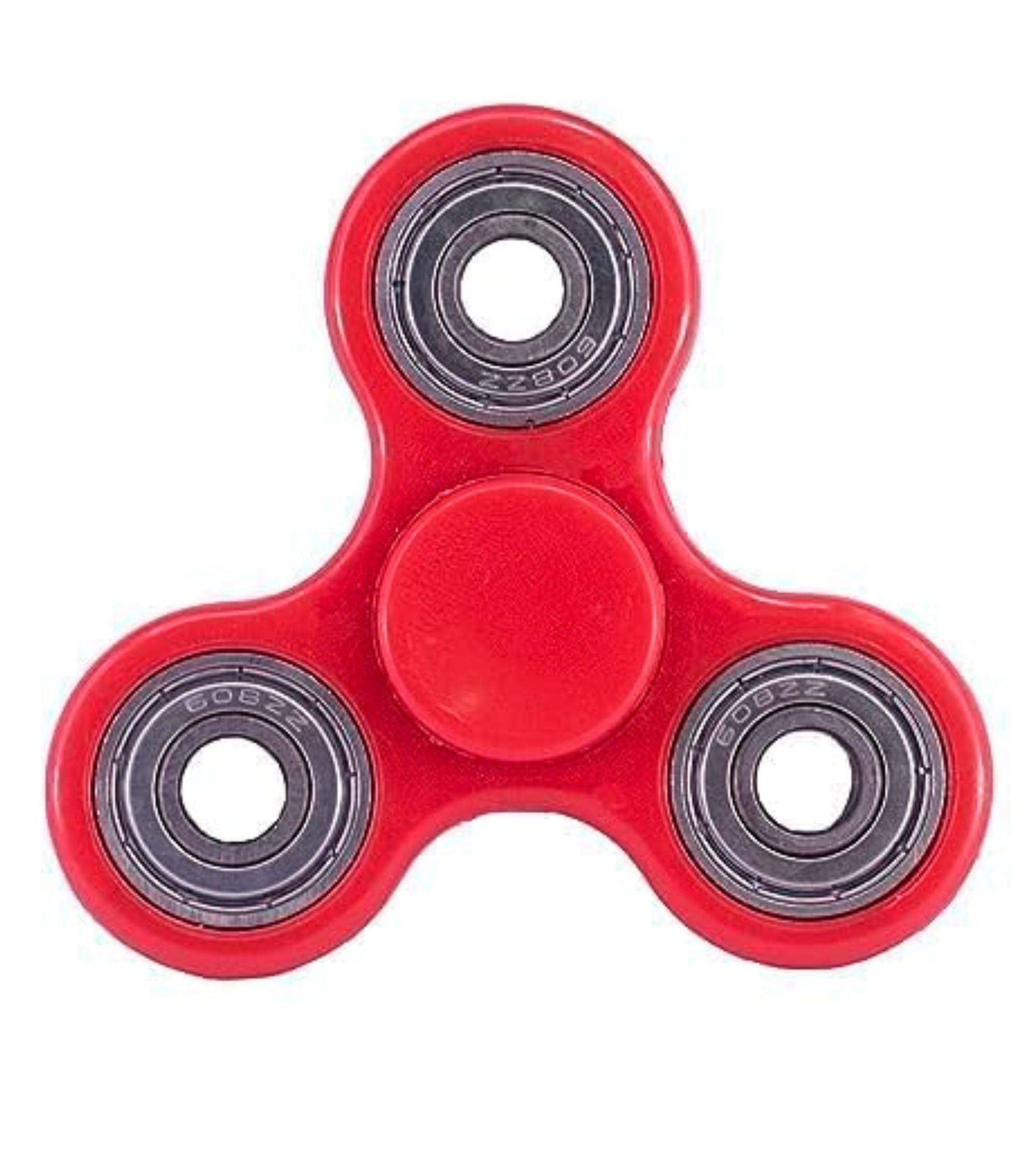 Premsons® Hand Spinner Desk Toy - High Speed Smooth Finger Spin Sensory Fidget Stress Relief Game Play for Kids & Adults - Birthday Party Gift - Four Bearing - Red with Silver Bearing