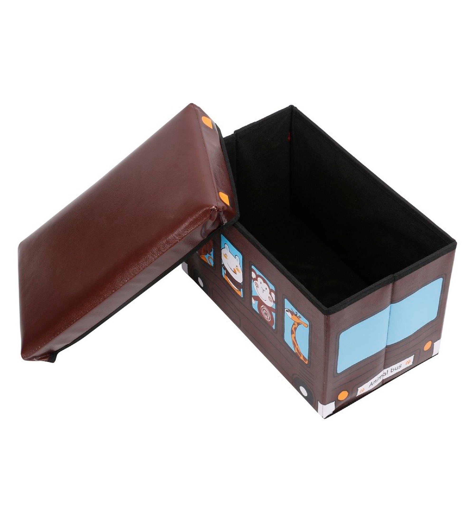 Premsons® Storage Box | Fabric Children’s Printed Rectangular Folding Seat | Compartment for Organizing Toys, Clothes, Books