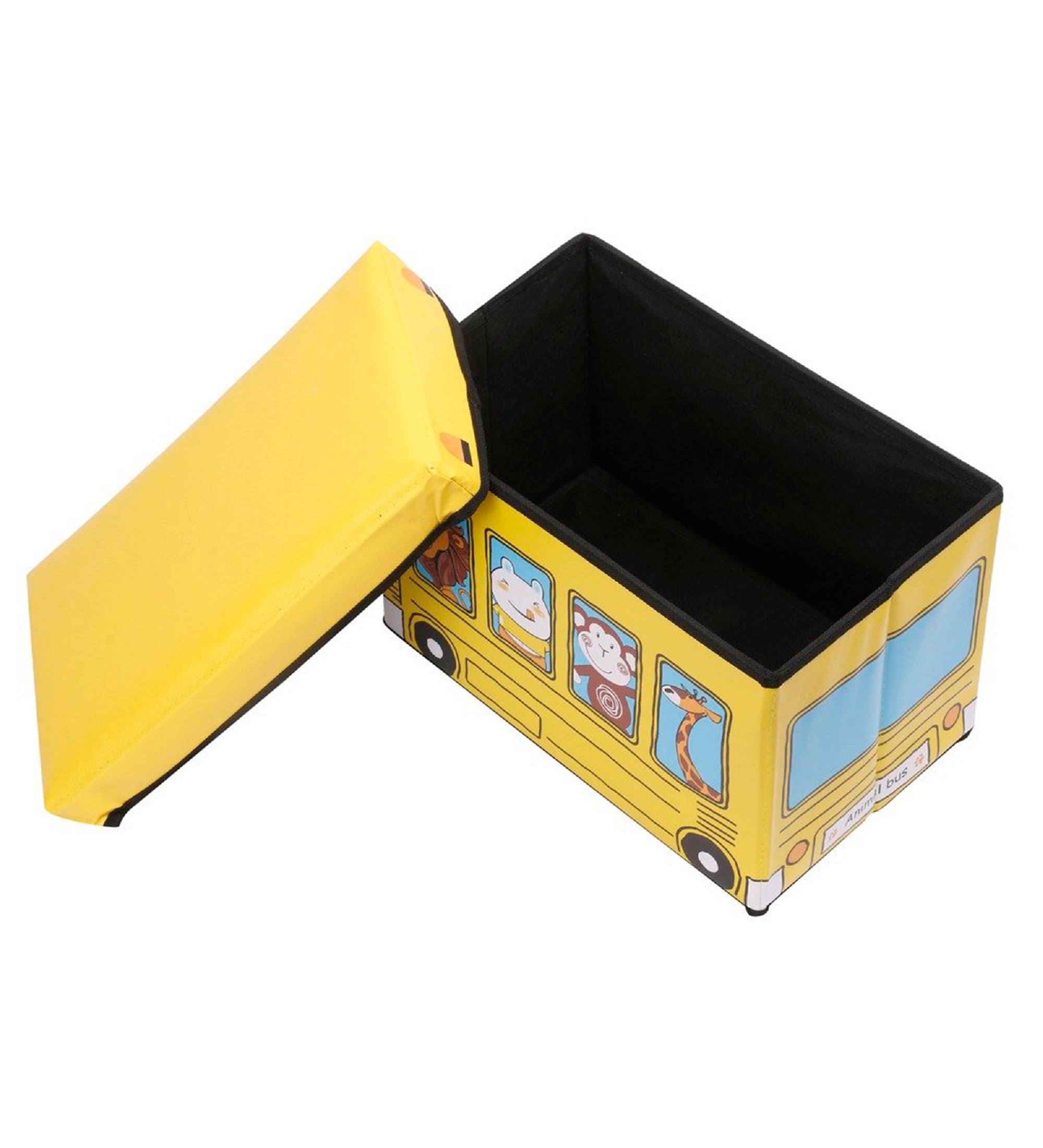 Premsons® Storage Box | Fabric Children’s Printed Rectangular Folding Seat | Compartment for Organizing Toys, Clothes, Books