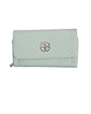 Eternia® Lucky Charm Sling Bag – Elegant & Versatile Faux Leather Crossbody Wallet Clutch with Detachable Straps - Mint Green