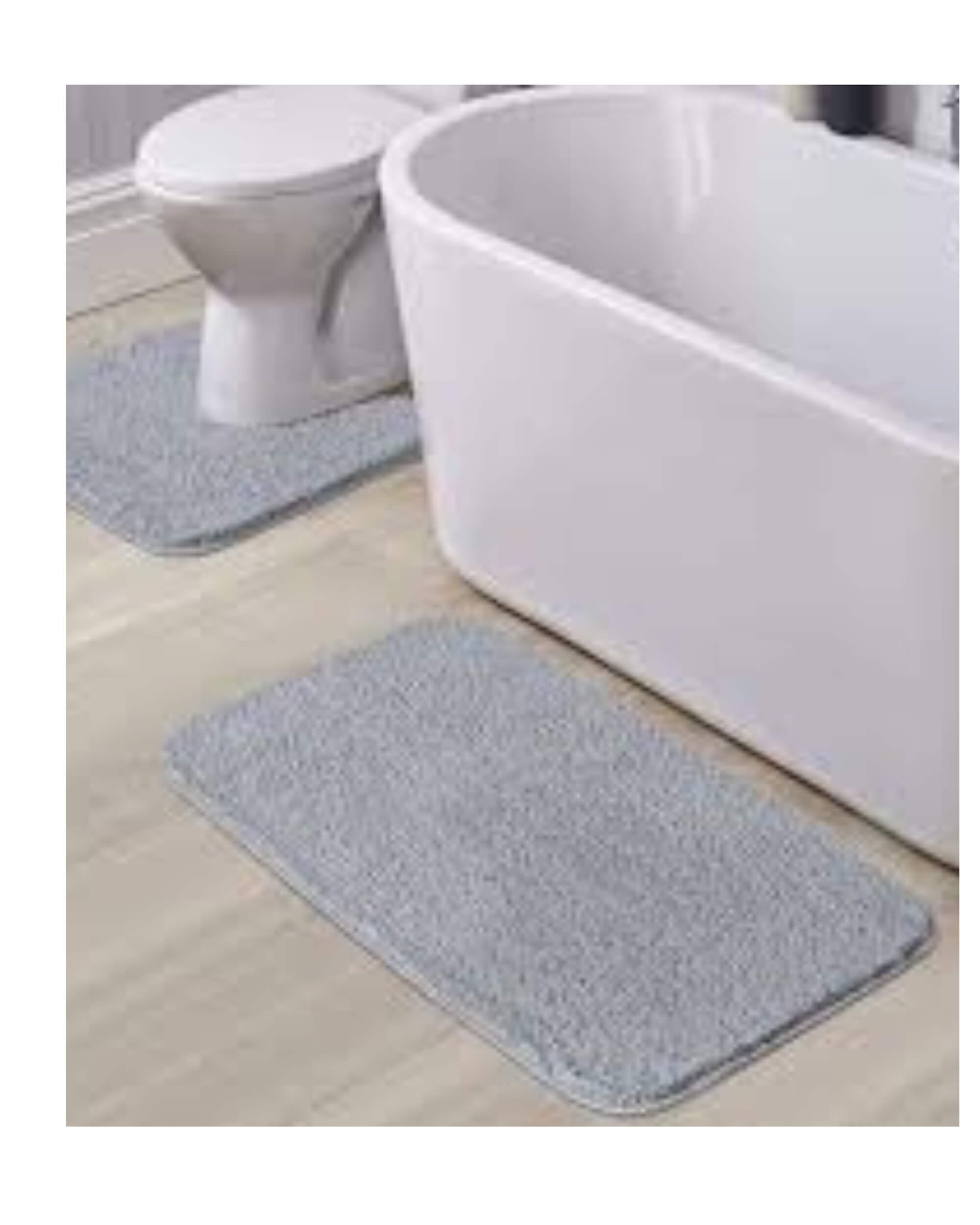 Premsons® Super Soft Anti-Skid Bath Mat – Ultra Absorbent & Plush Rectangular Rug for Bathroom, Quick-Dry, Machine Washable, Comfortable & Durable (40x60 cm, Grey)