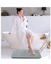 Premsons® Super Soft Anti-Skid Bath Mat – Ultra Absorbent & Plush Rectangular Rug for Bathroom, Quick-Dry, Machine Washable, Comfortable & Durable (40x60 cm, Grey)