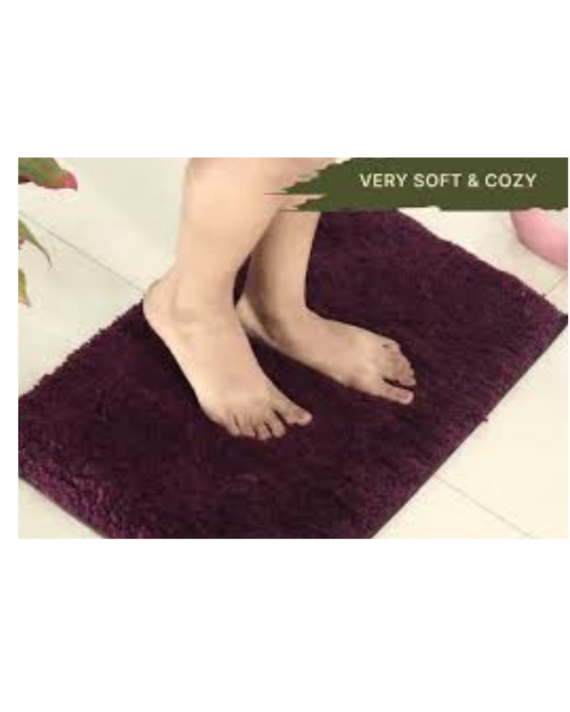 Premsons® Super Soft Anti-Skid Bath Mat – Ultra Absorbent & Plush Rectangular Rug for Bathroom, Quick-Dry, Machine Washable, Comfortable & Durable (40x60 cm, Wine red)