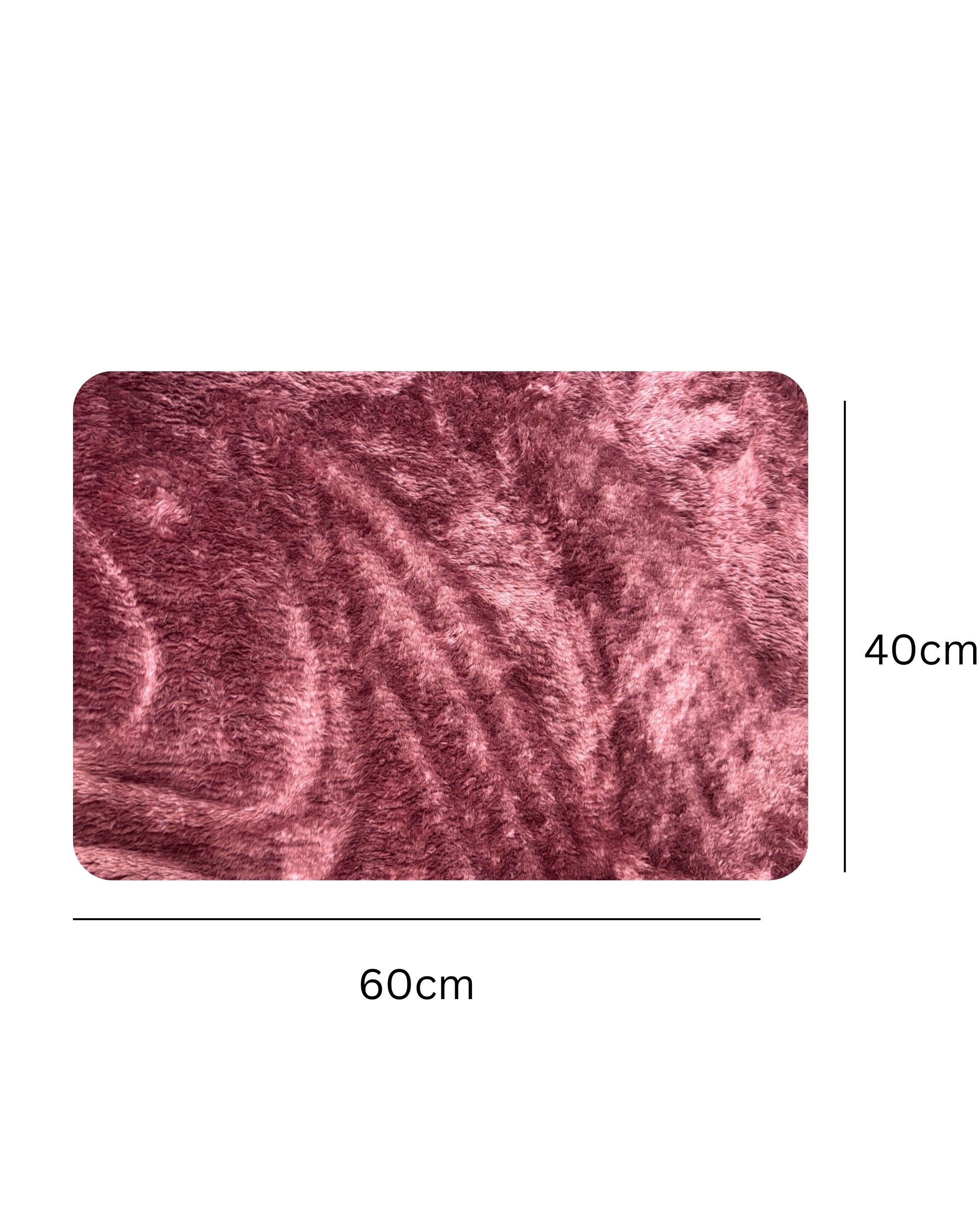 Premsons® Super Soft Anti-Skid Bath Mat – Ultra Absorbent & Plush Rectangular Rug for Bathroom, Quick-Dry, Machine Washable, Comfortable & Durable (40x60 cm, Wine red)