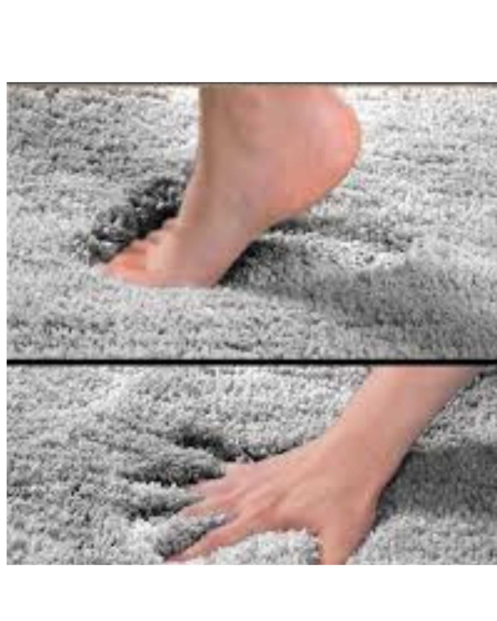 Premsons® Super Soft Anti-Skid Bath Mat – Ultra Absorbent & Plush Rectangular Rug for Bathroom, Quick-Dry, Machine Washable, Comfortable & Durable (40x60 cm, Silver Star)