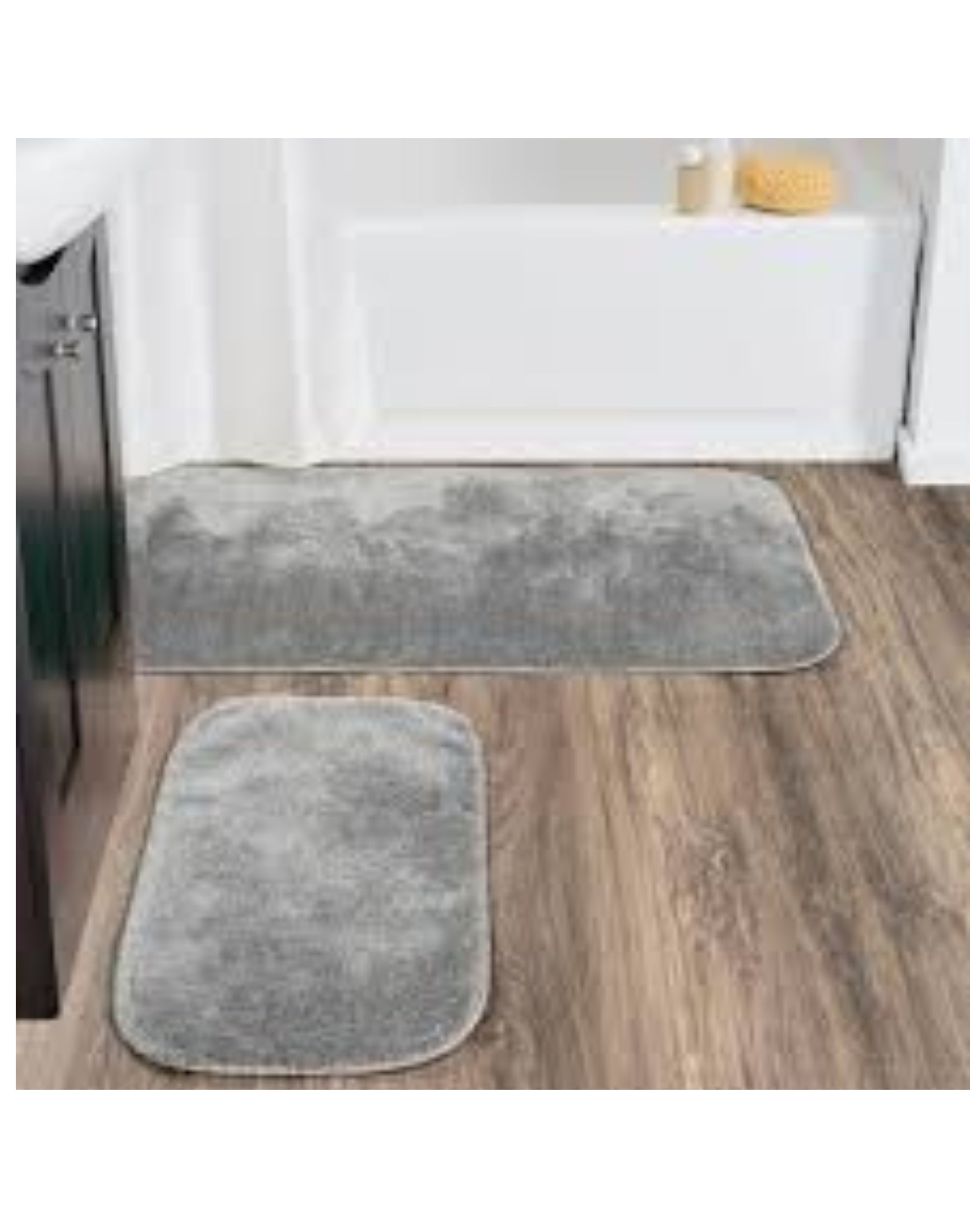 Premsons® Super Soft Anti-Skid Bath Mat – Ultra Absorbent & Plush Rectangular Rug for Bathroom, Quick-Dry, Machine Washable, Comfortable & Durable (40x60 cm, Silver Star)