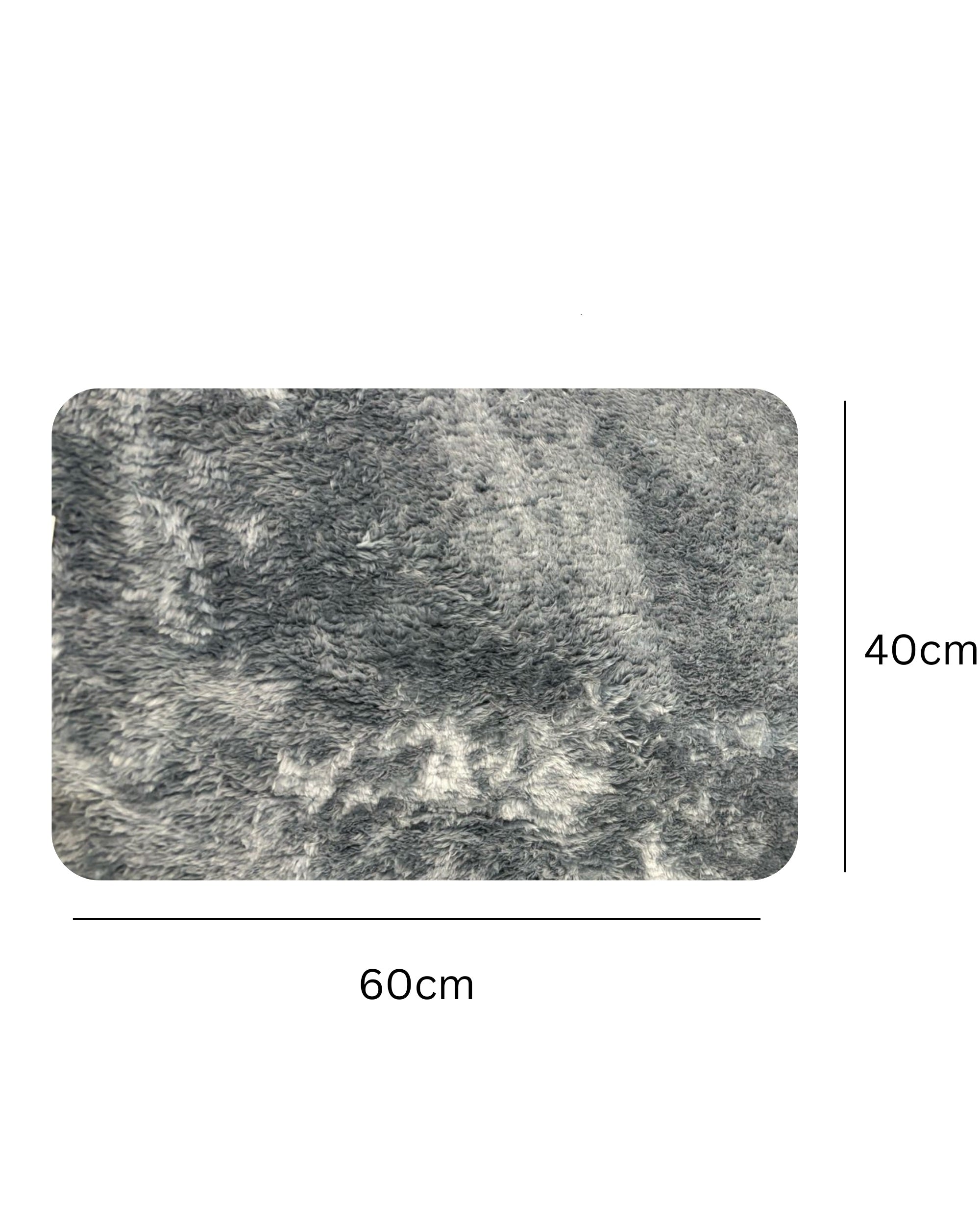 Premsons® Super Soft Anti-Skid Bath Mat – Ultra Absorbent & Plush Rectangular Rug for Bathroom, Quick-Dry, Machine Washable, Comfortable & Durable (40x60 cm, Silver Star)