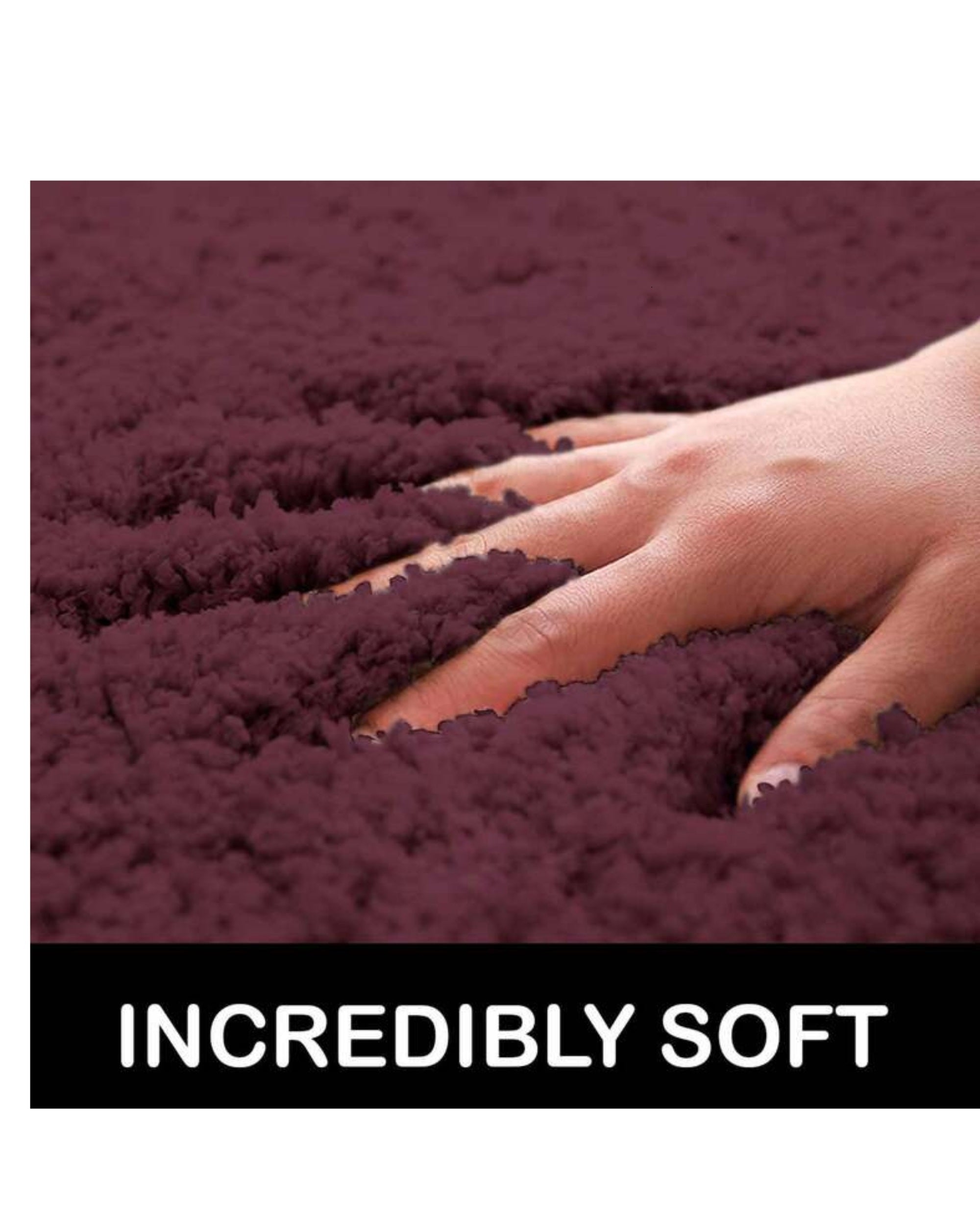 Premsons® Super Soft Anti-Skid Bath Mat – Ultra Absorbent & Plush Rectangular Rug for Bathroom, Quick-Dry, Machine Washable, Comfortable & Durable (40x60 cm, Dark Brown)