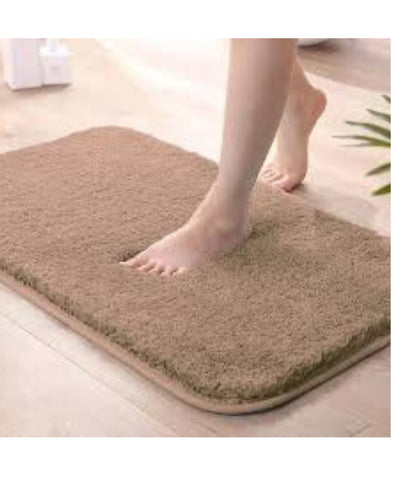 Premsons® Super Soft Anti-Skid Bath Mat – Ultra Absorbent & Plush Rectangular Rug for Bathroom, Quick-Dry, Machine Washable, Comfortable & Durable (40x60 cm, Light Brown)