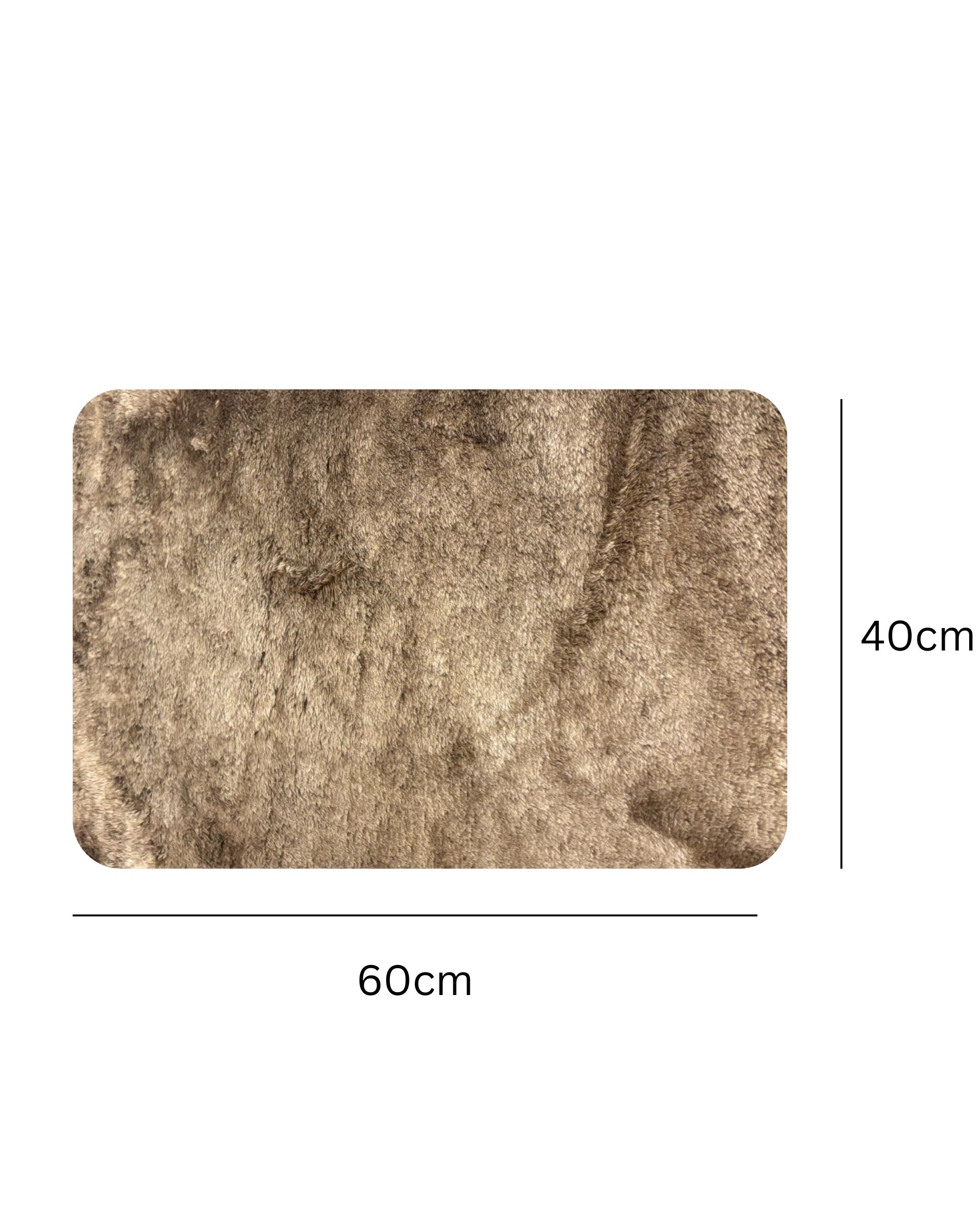 Premsons® Super Soft Anti-Skid Bath Mat – Ultra Absorbent & Plush Rectangular Rug for Bathroom, Quick-Dry, Machine Washable, Comfortable & Durable (40x60 cm, Light Brown)